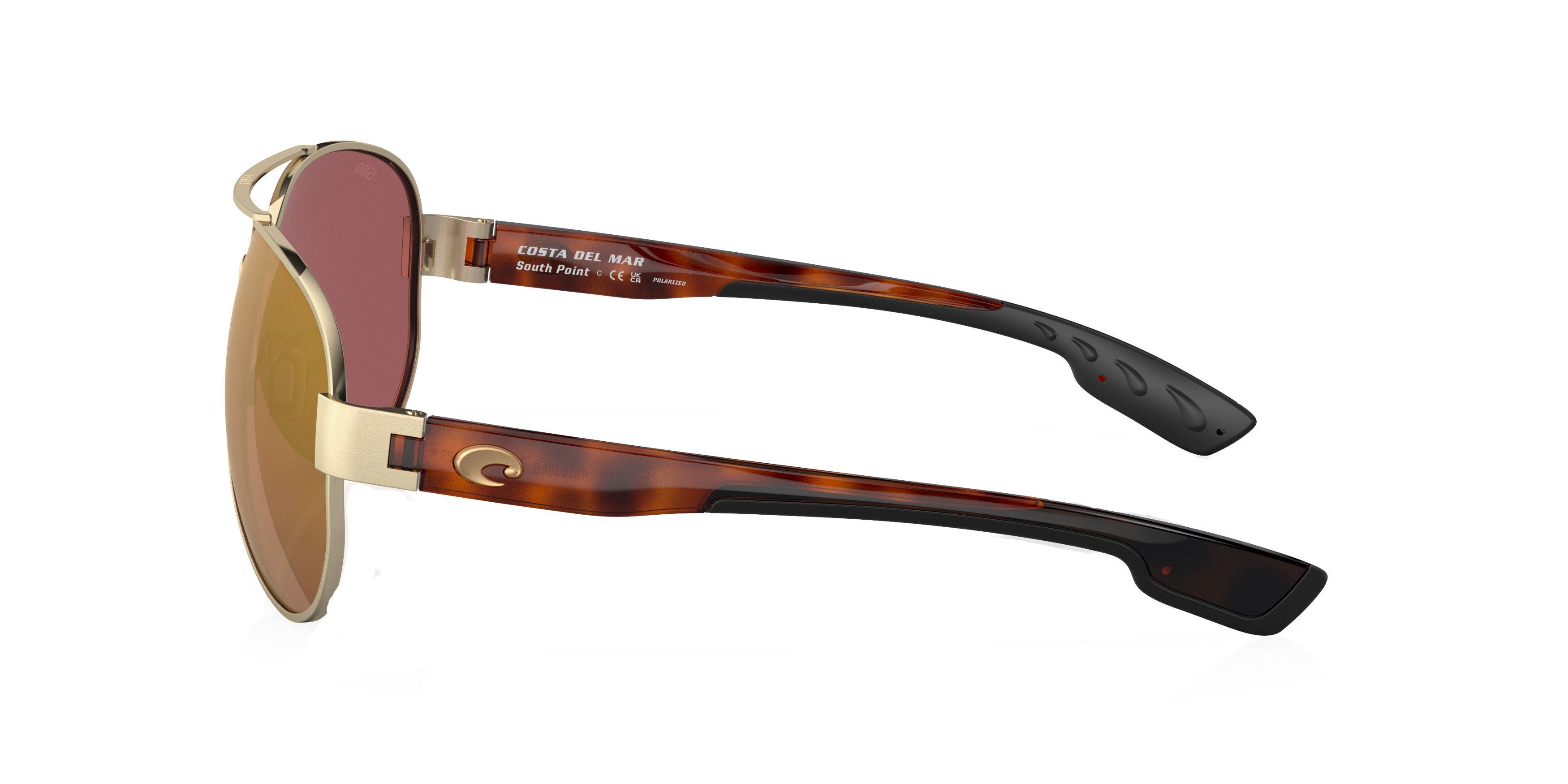 Costa Del Mar South Point Gold Mirror Polarized Brushed Gold Sunglasses - GOLD Thumbnail View 6