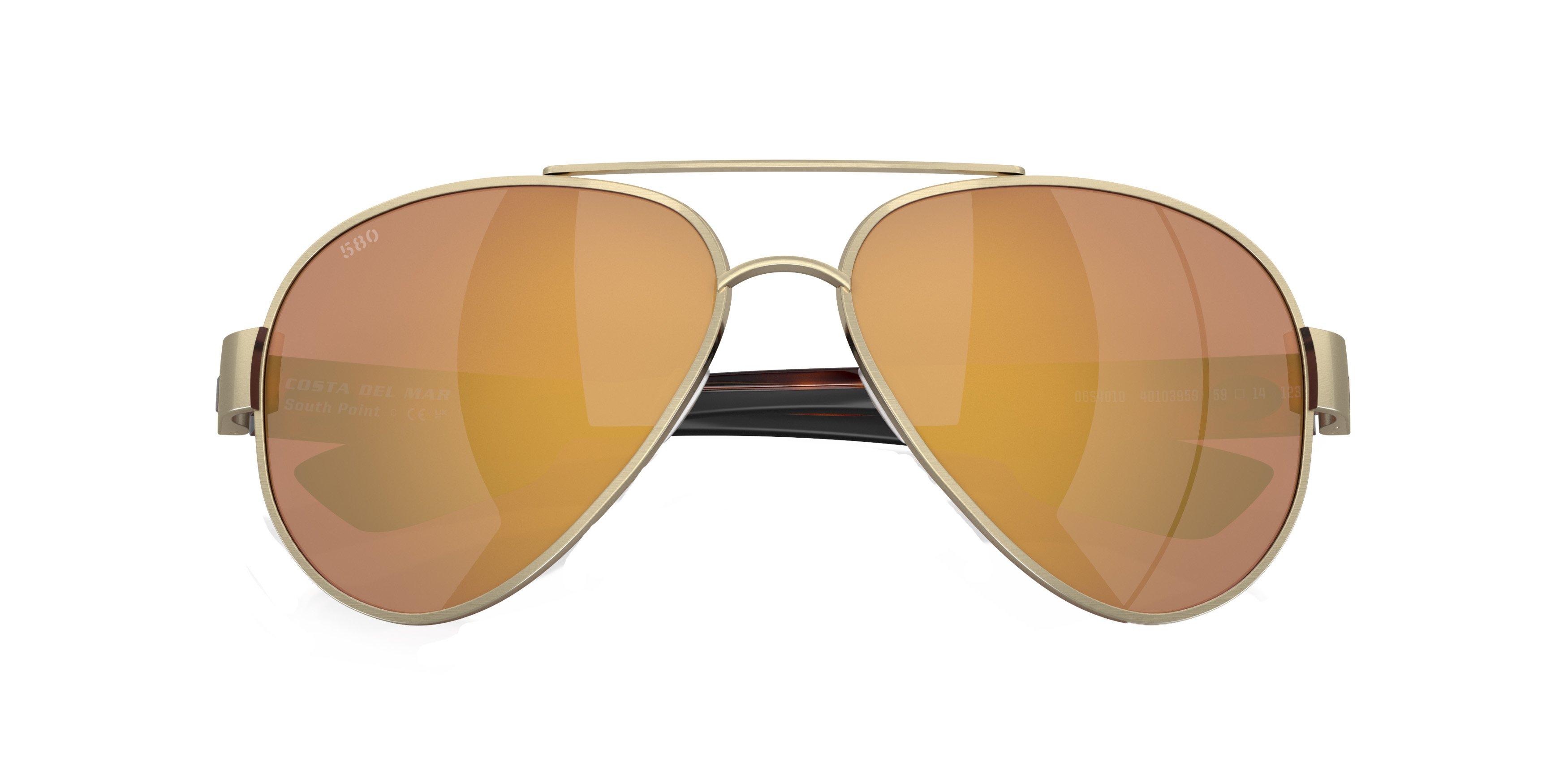 Costa Del Mar South Point Gold Mirror Polarized Brushed Gold Sunglasses - GOLD Thumbnail View 7
