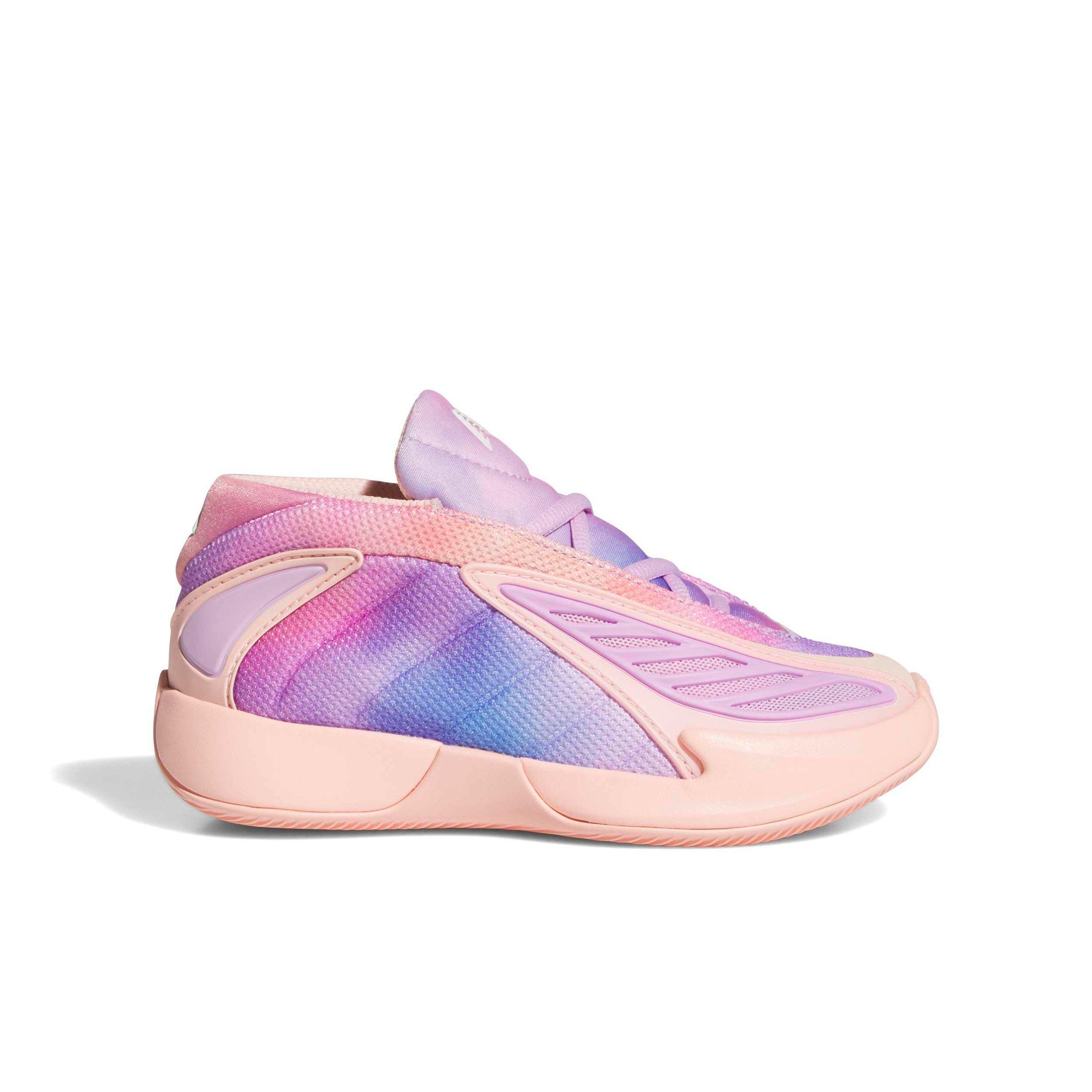 adidas Anthony Edwards 2C "Haze Coral/Bliss Lilac/Zero Met" Preschool Boys' Basketball Shoe - HAZE CORAL/BLISS LILAC