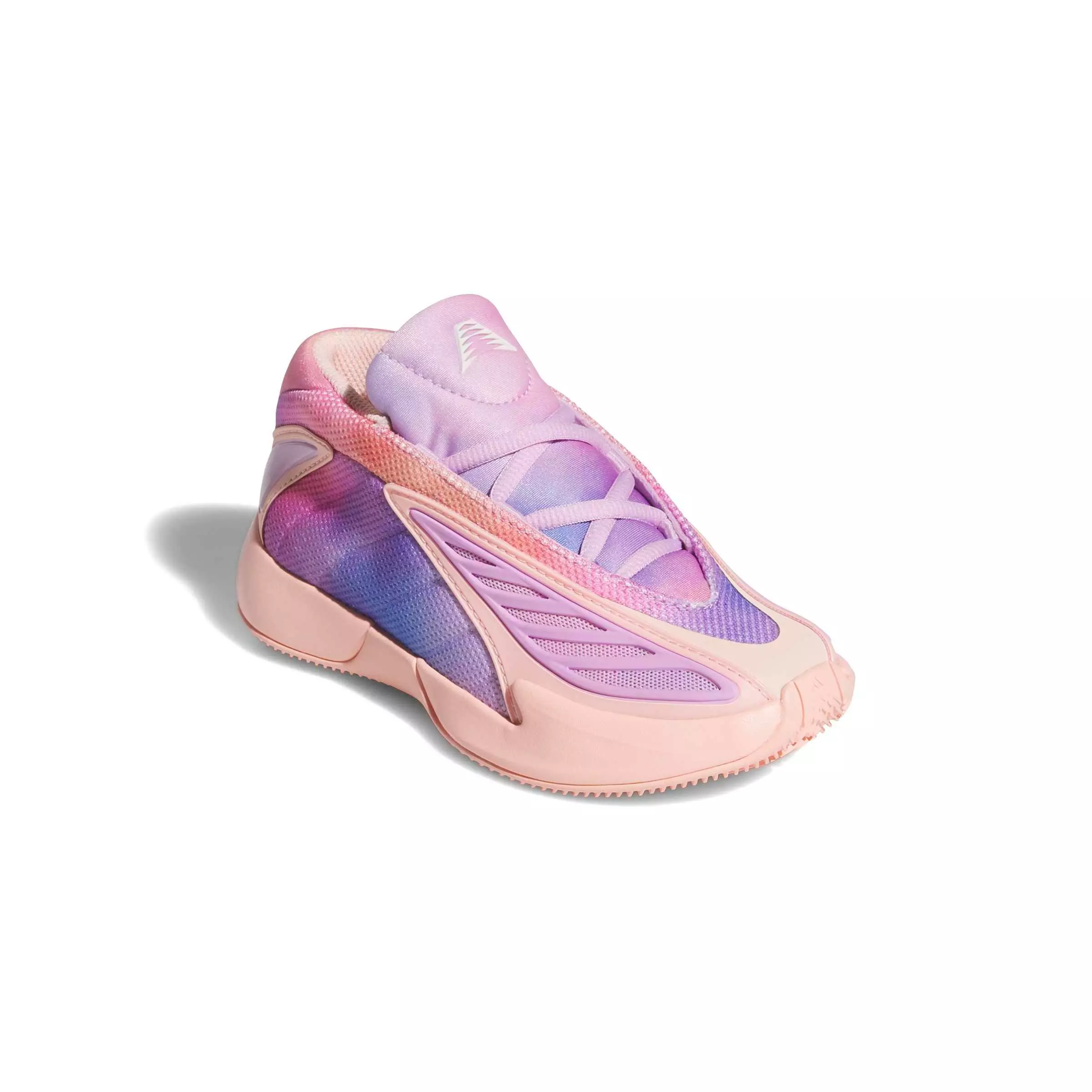 adidas Anthony Edwards 2C "Haze Coral/Bliss Lilac/Zero Met" Preschool Boys' Basketball Shoe - HAZE CORAL/BLISS LILAC