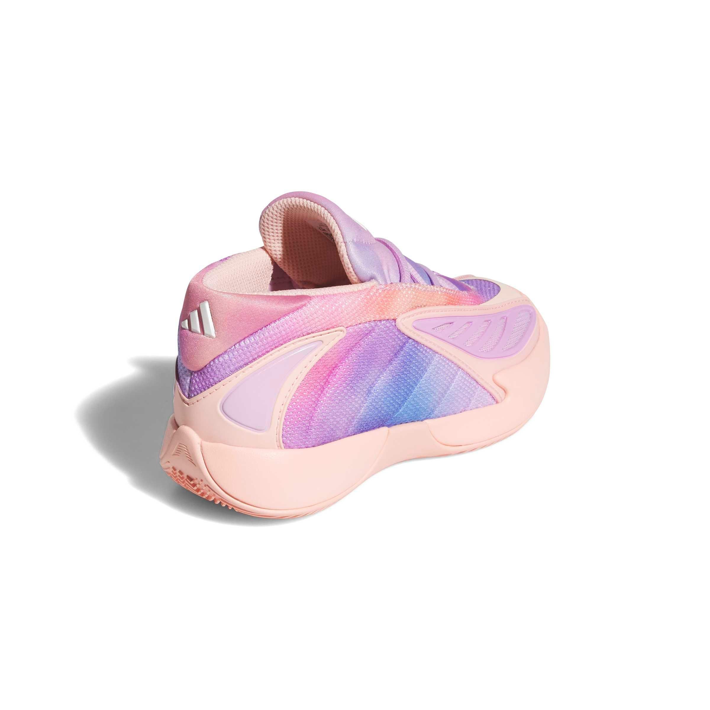 adidas Anthony Edwards 2C "Haze Coral/Bliss Lilac/Zero Met" Preschool Boys' Basketball Shoe - HAZE CORAL/BLISS LILAC