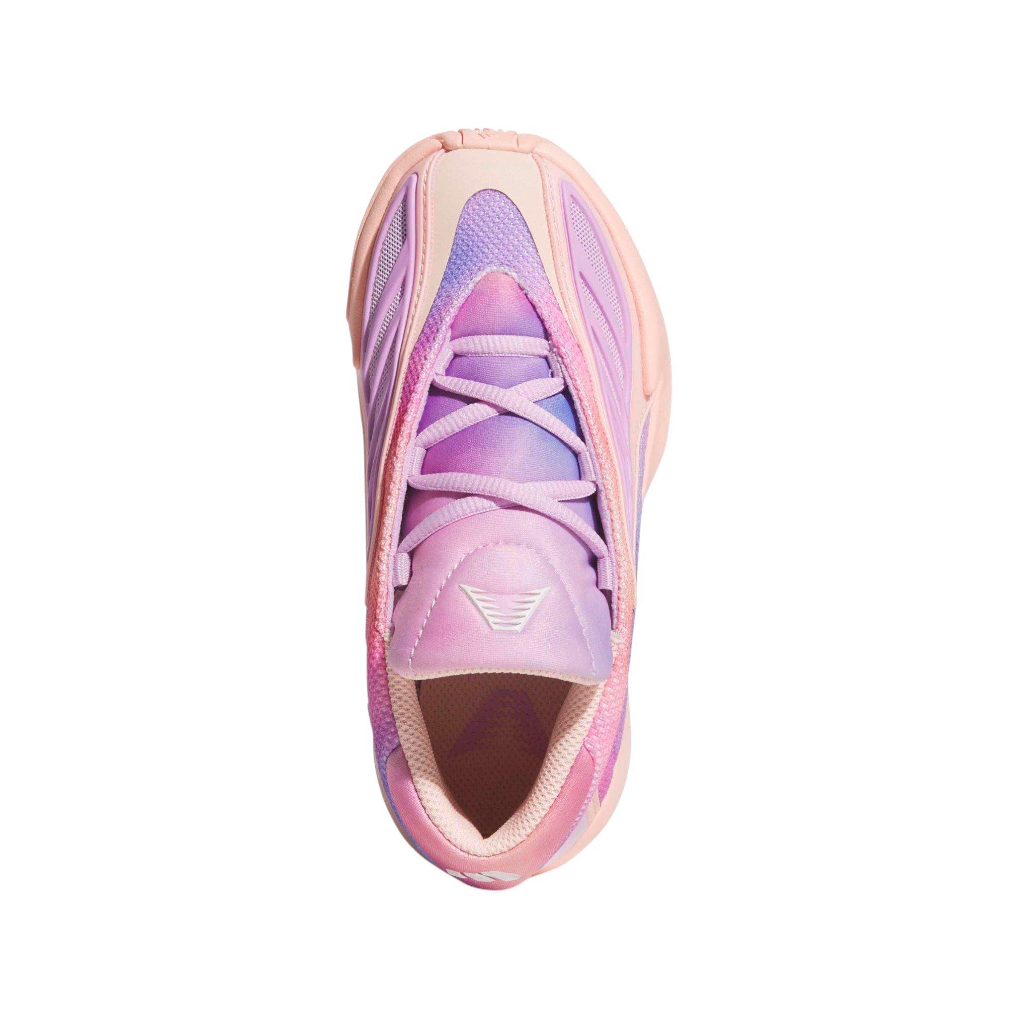 adidas Anthony Edwards 2C "Haze Coral/Bliss Lilac/Zero Met" Preschool Boys' Basketball Shoe - HAZE CORAL/BLISS LILAC