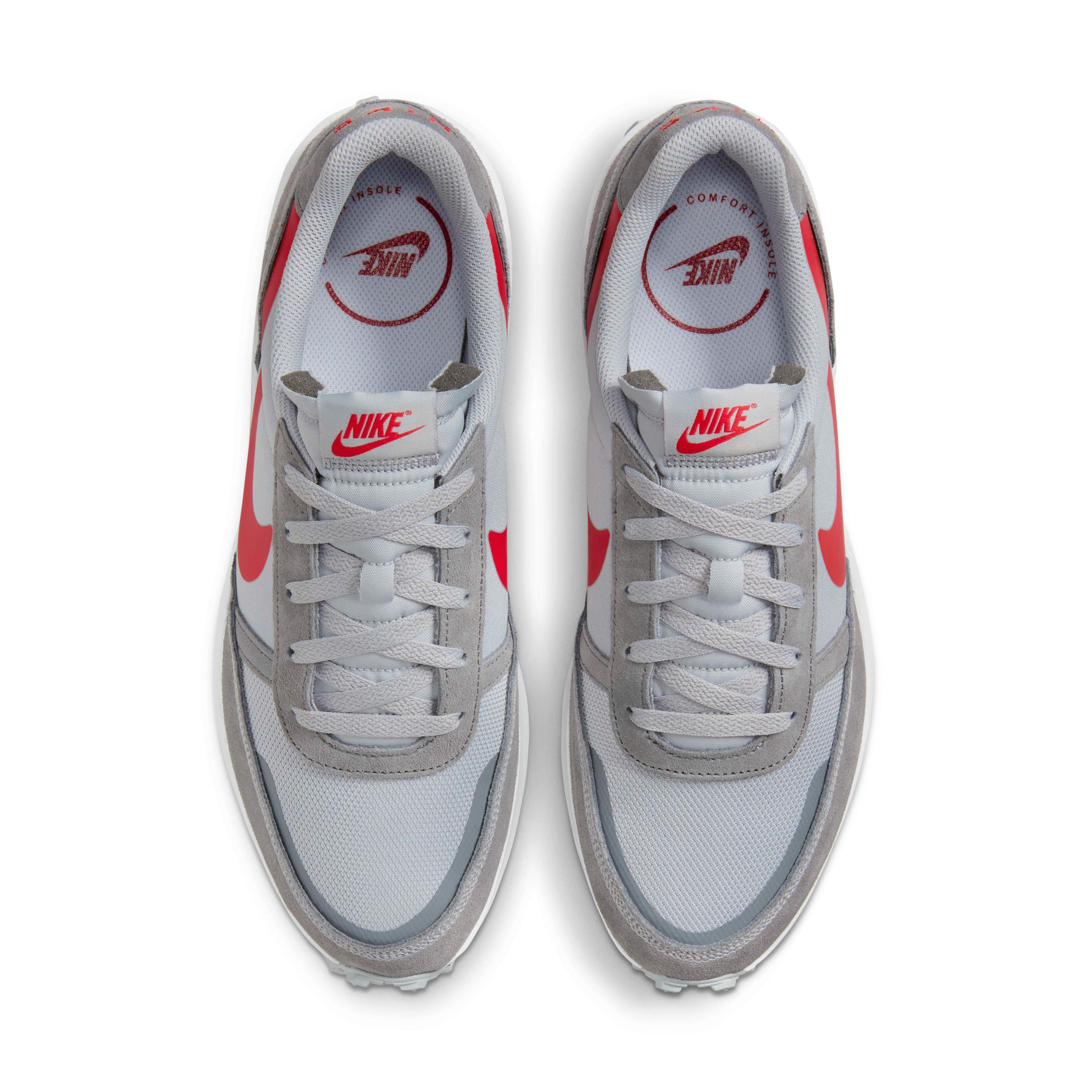 Nike Waffle Nav "Wolf Grey/Cool Grey/White/University Red" Men's Shoe - GREY/GREY/WHITE/RED Thumbnail View 4