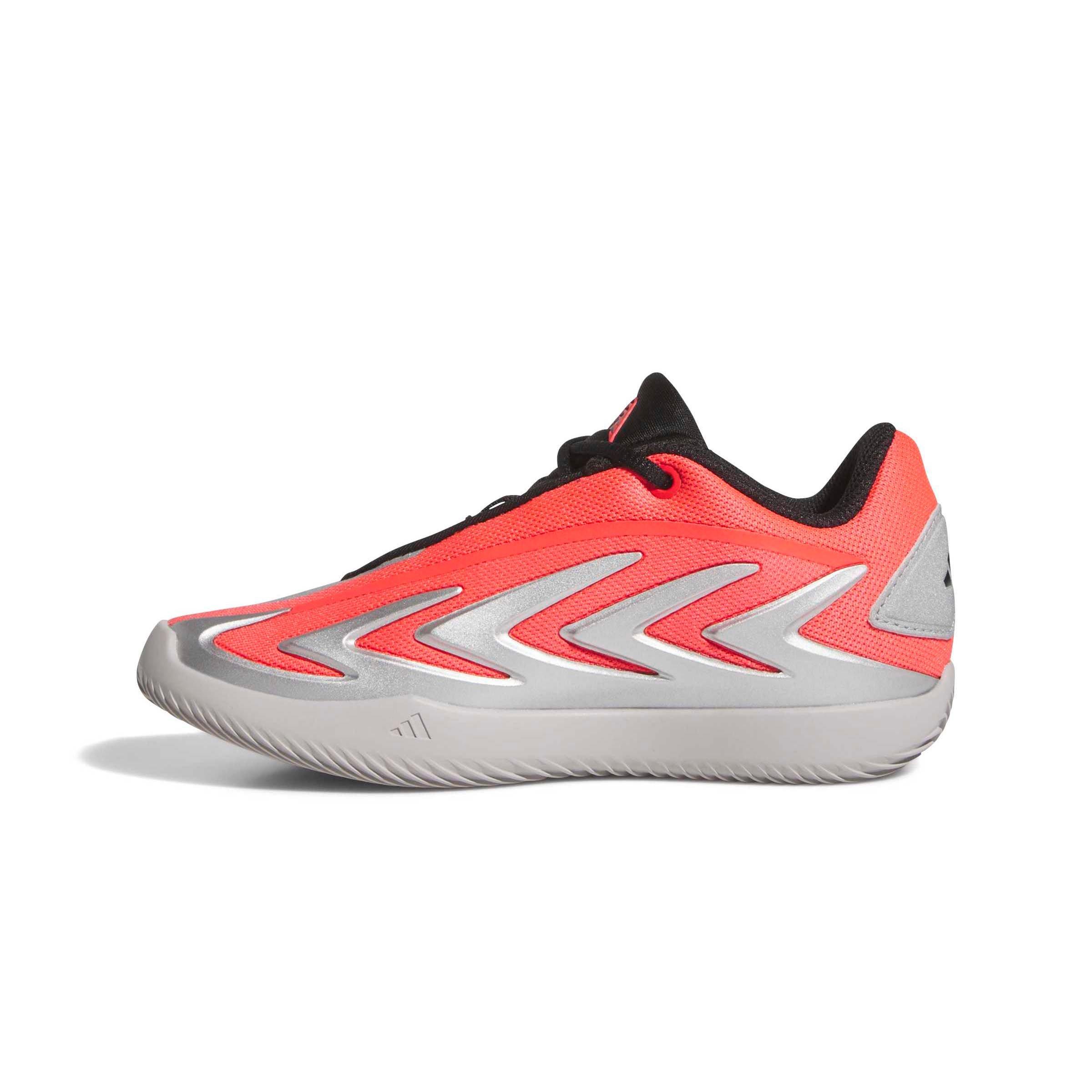 adidas Anthony Edwards 3 "Solar Silver" Preschool Kids' Basketball Shoe - LUCID RED/SILVER METALLIC/CORE BLACK