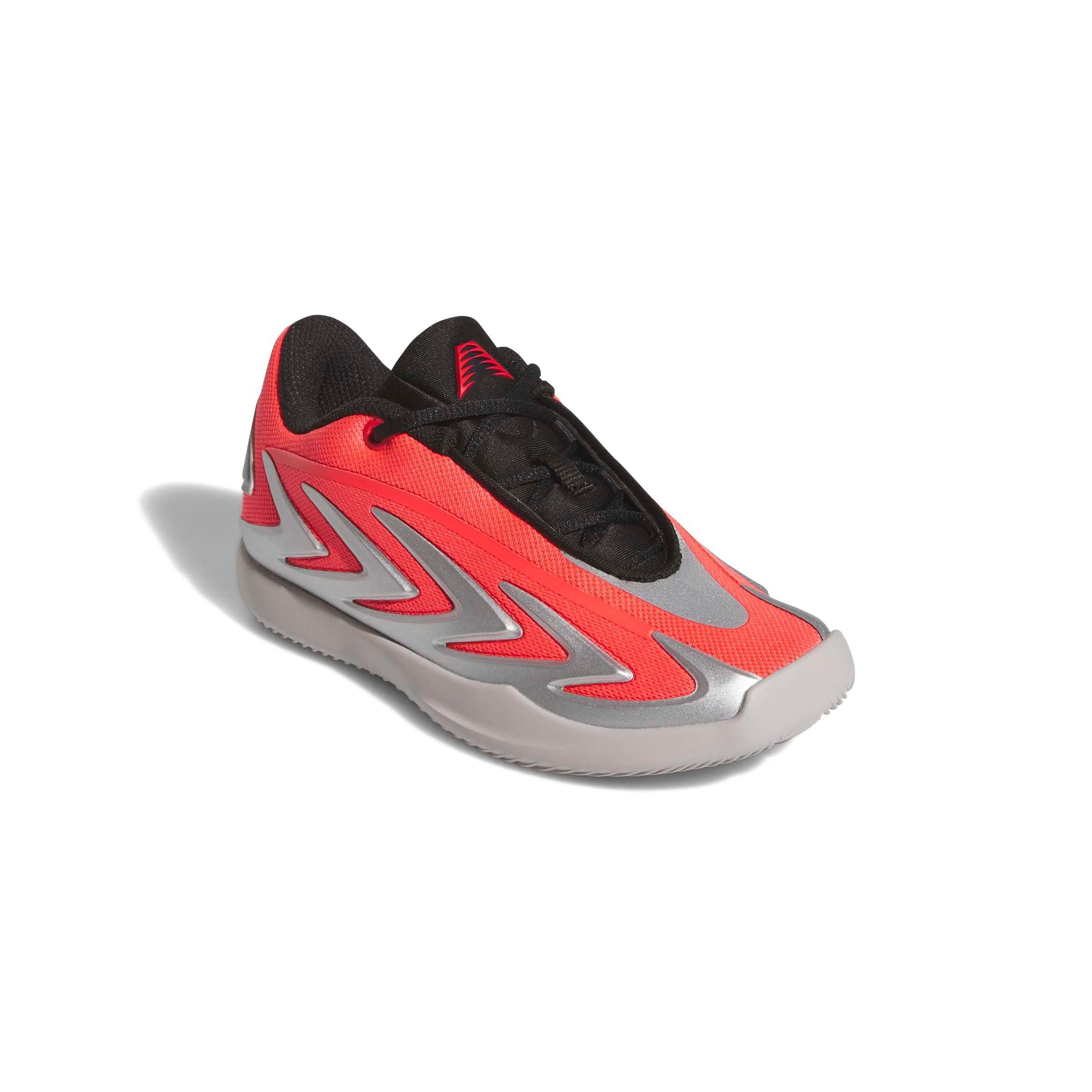 adidas Anthony Edwards 3 "Solar Silver" Preschool Kids' Basketball Shoe - LUCID RED/SILVER METALLIC/CORE BLACK
