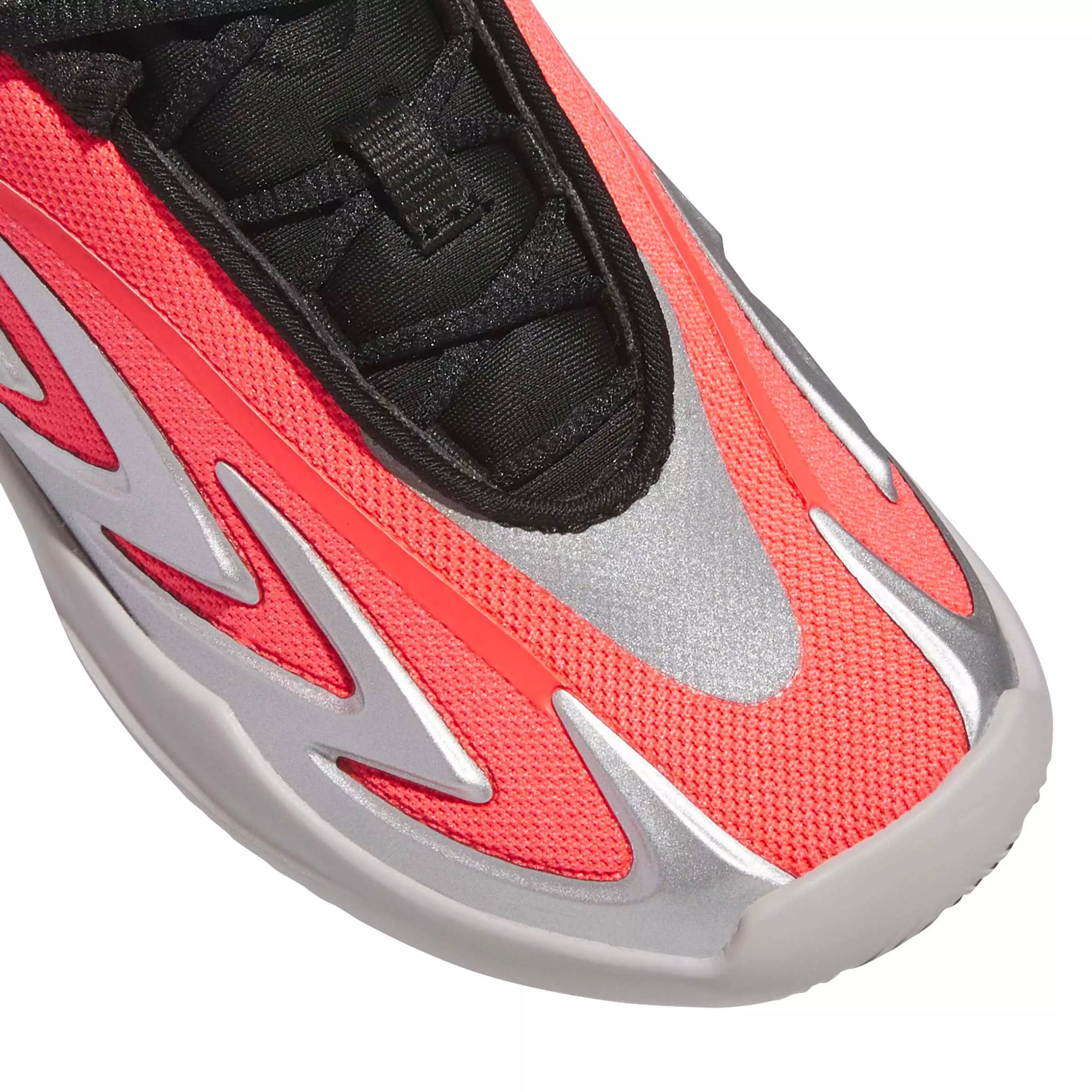 adidas Anthony Edwards 3 "Solar Silver" Preschool Kids' Basketball Shoe - LUCID RED/SILVER METALLIC/CORE BLACK