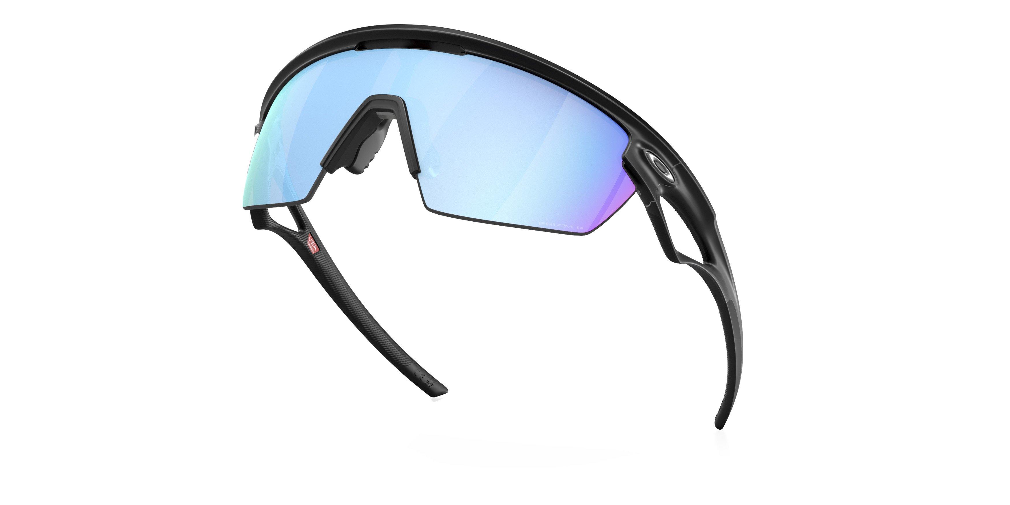 Oakley Sphaera Polarized Sunglasses - BLACK/BLUE Thumbnail View 4