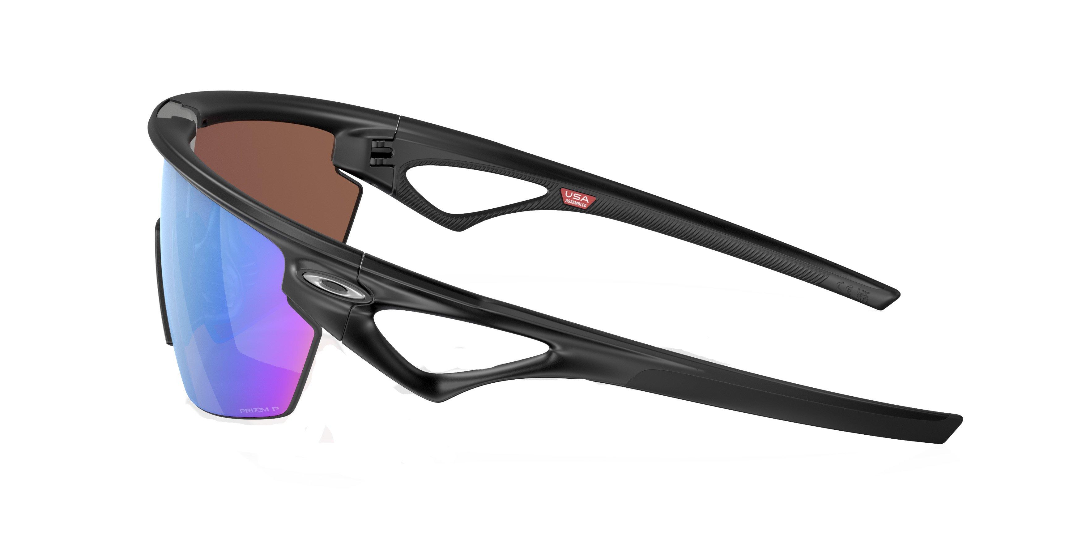 Oakley Sphaera Polarized Sunglasses - BLACK/BLUE Thumbnail View 7