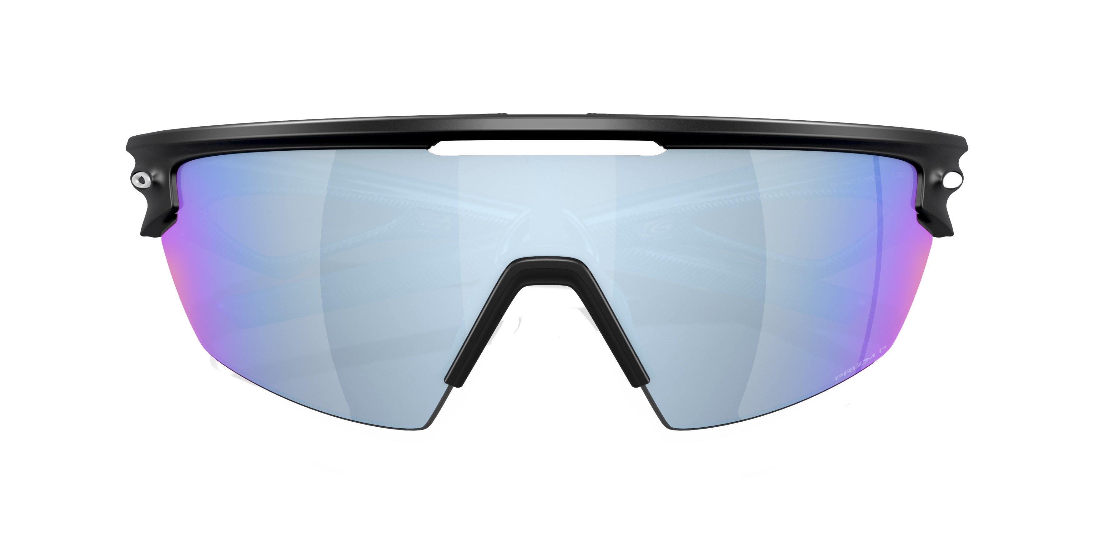 Oakley Sphaera Polarized Sunglasses - BLACK/BLUE Thumbnail View 8