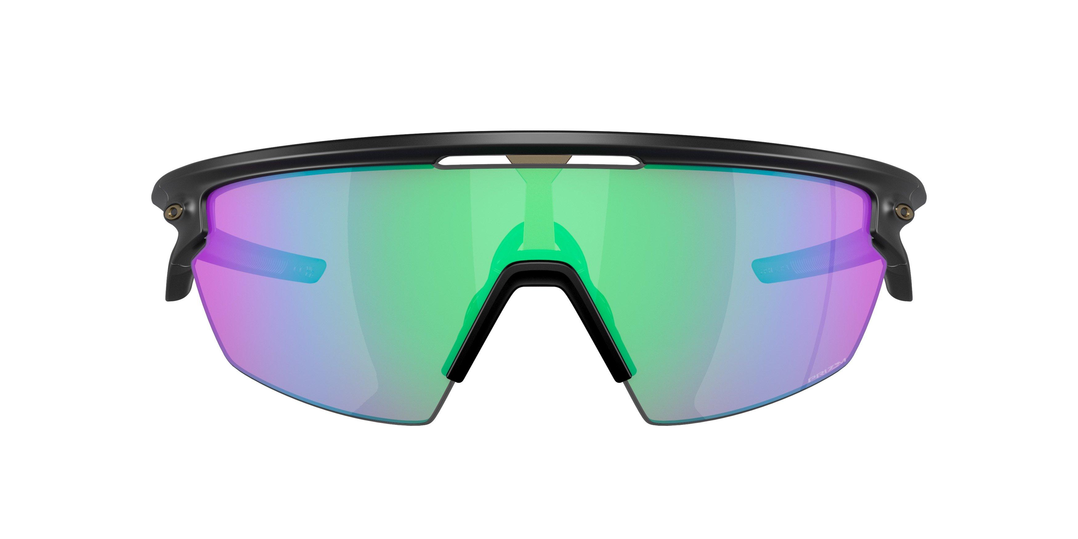 Oakley Sphaera Polarized Sunglasses - BLACK/GREEN Thumbnail View 3