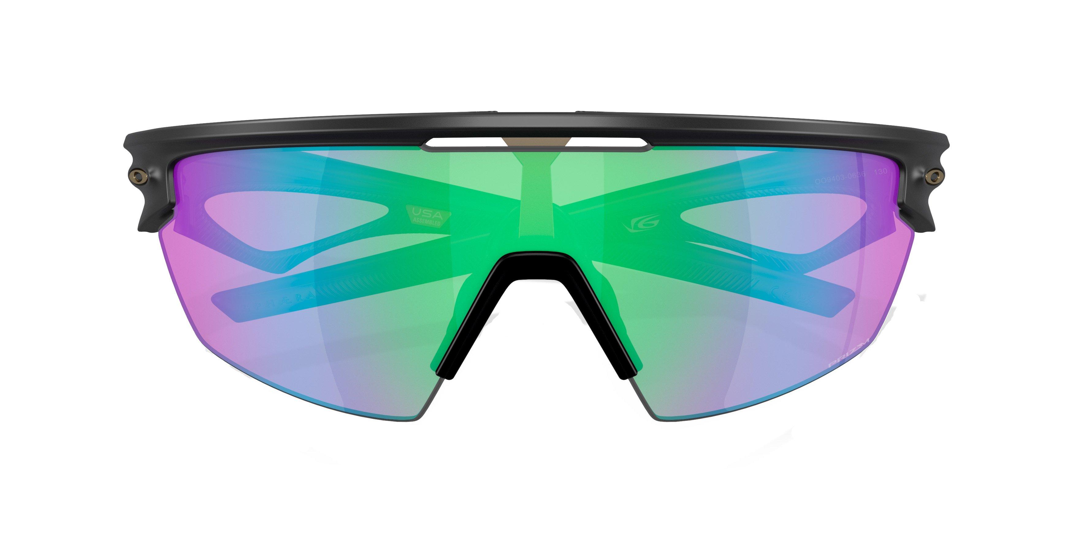 Oakley Sphaera Polarized Sunglasses - BLACK/GREEN Thumbnail View 8