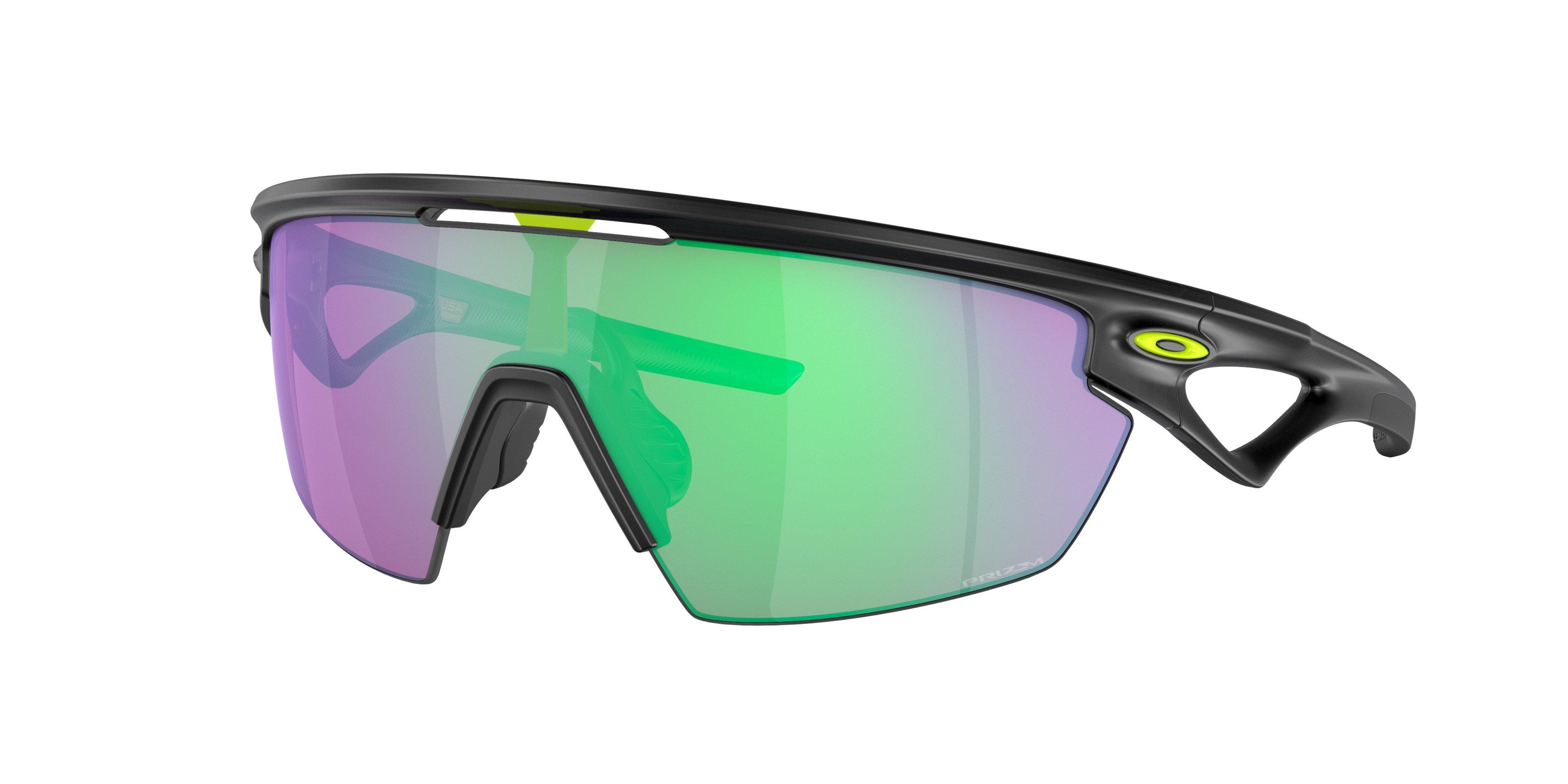 Oakley Sphaera Sunglasses - Black/Green - BLACK/GREEN Thumbnail View 1