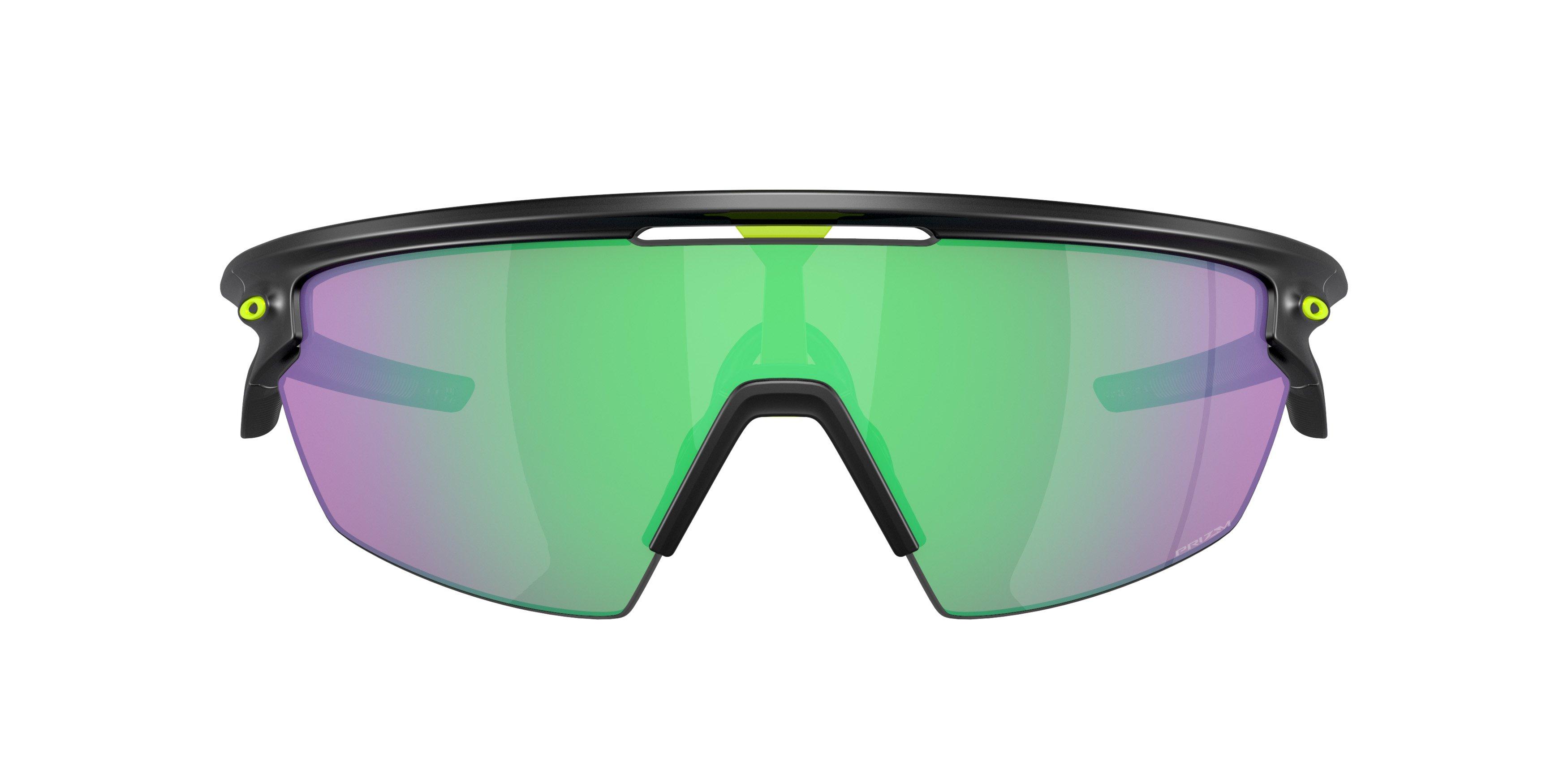 Oakley Sphaera Sunglasses - Black/Green - BLACK/GREEN Thumbnail View 3