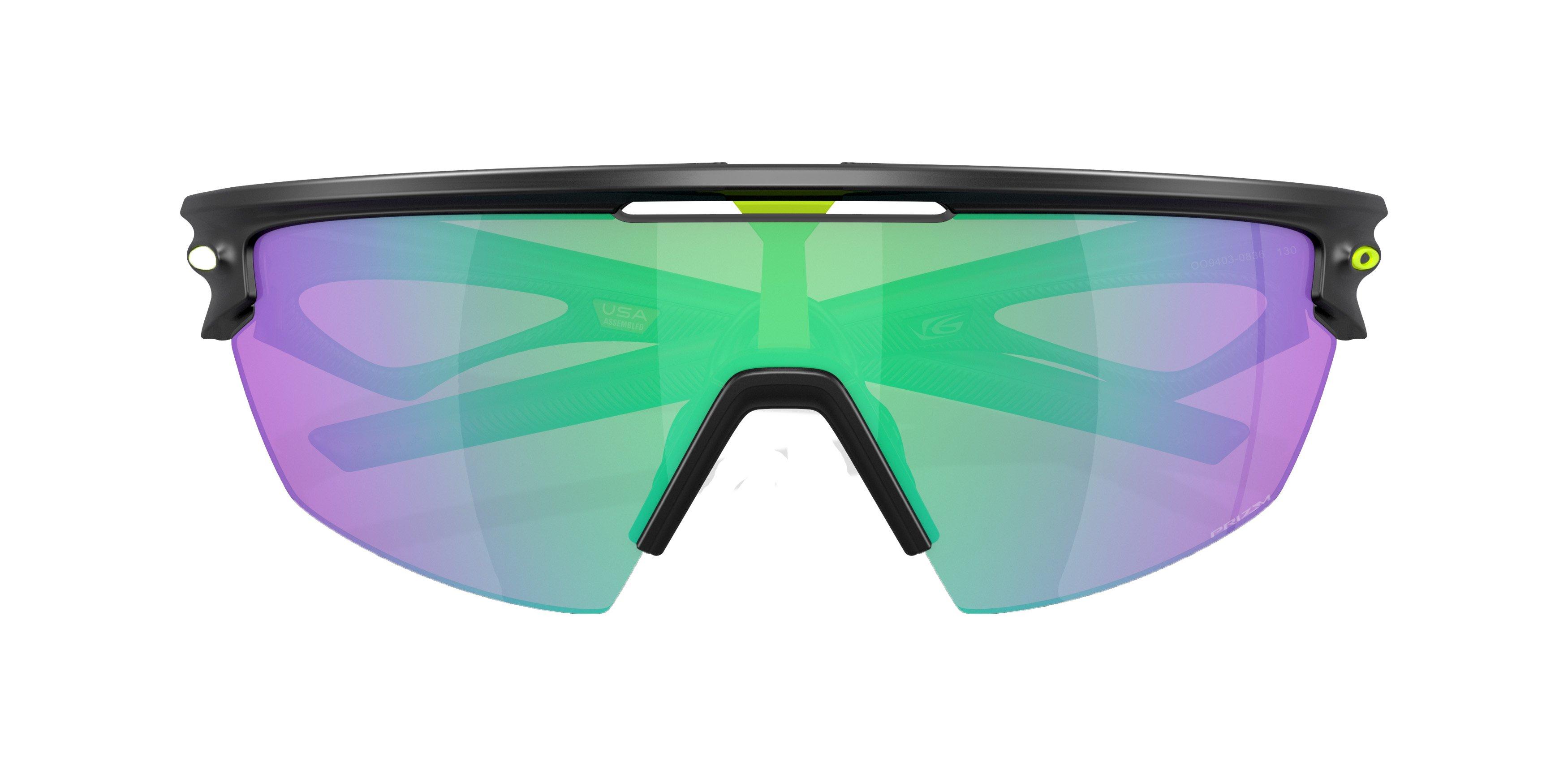 Oakley Sphaera Sunglasses - Black/Green - BLACK/GREEN Thumbnail View 8