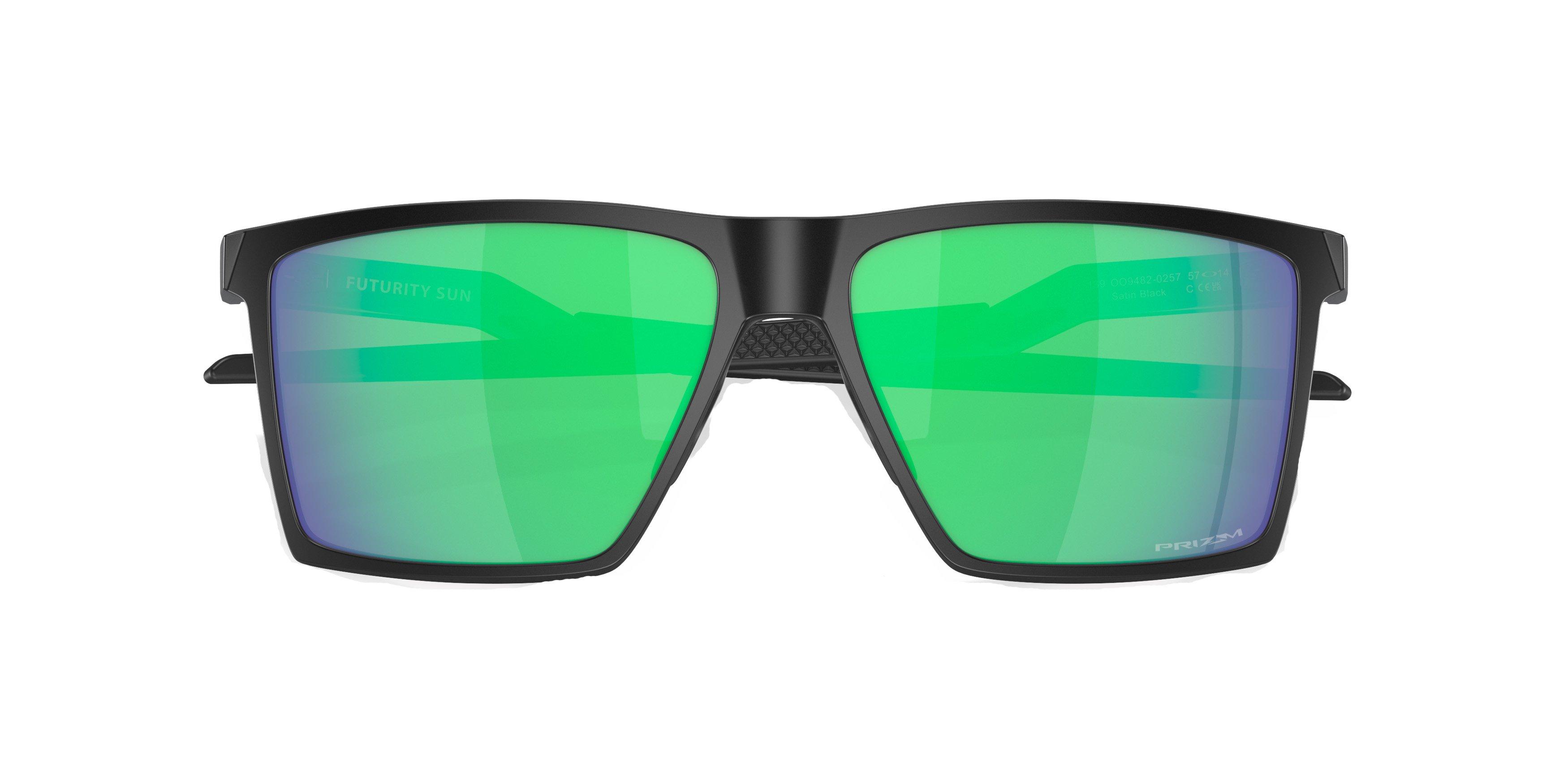 Oakley Futurity Polarized Sunglasses - BLACK/GREEN Thumbnail View 8