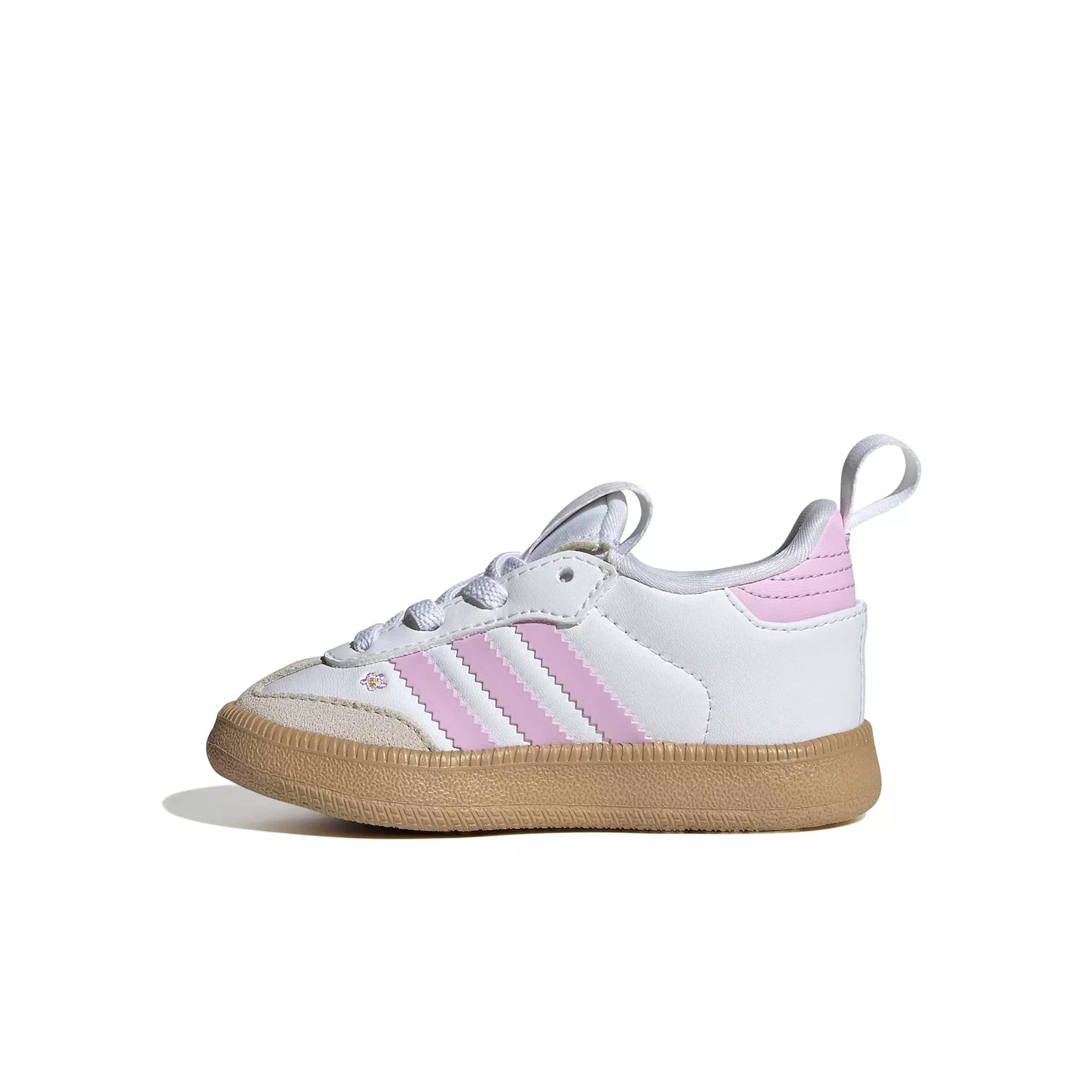 adidas Originals Samba Quickon "Ftwr White/Bliss Lilac/Alumina" Infant Girls' Shoe - WHITE/LILAC/ALUMINA