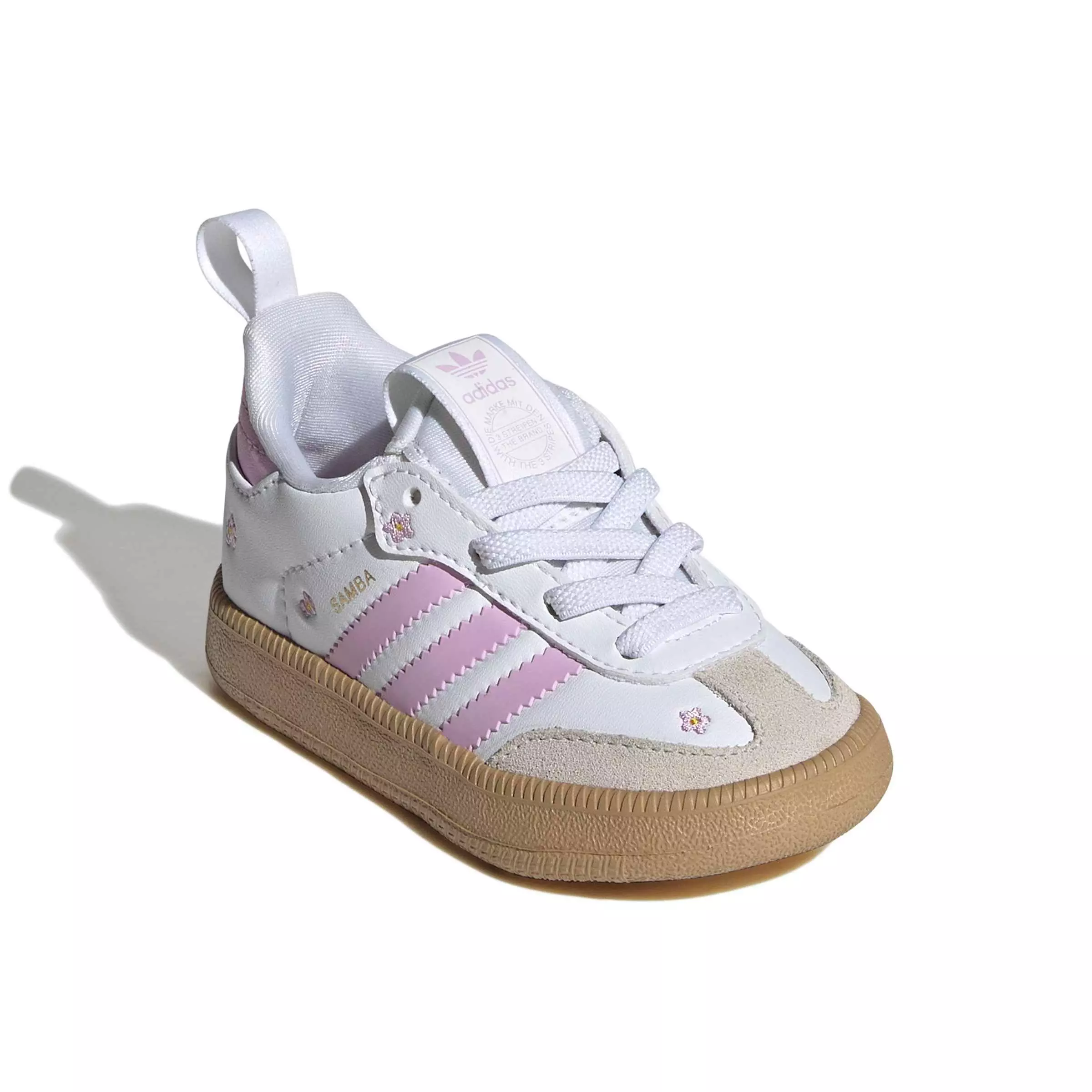 adidas Originals Samba Quickon "Ftwr White/Bliss Lilac/Alumina" Infant Girls' Shoe - WHITE/LILAC/ALUMINA