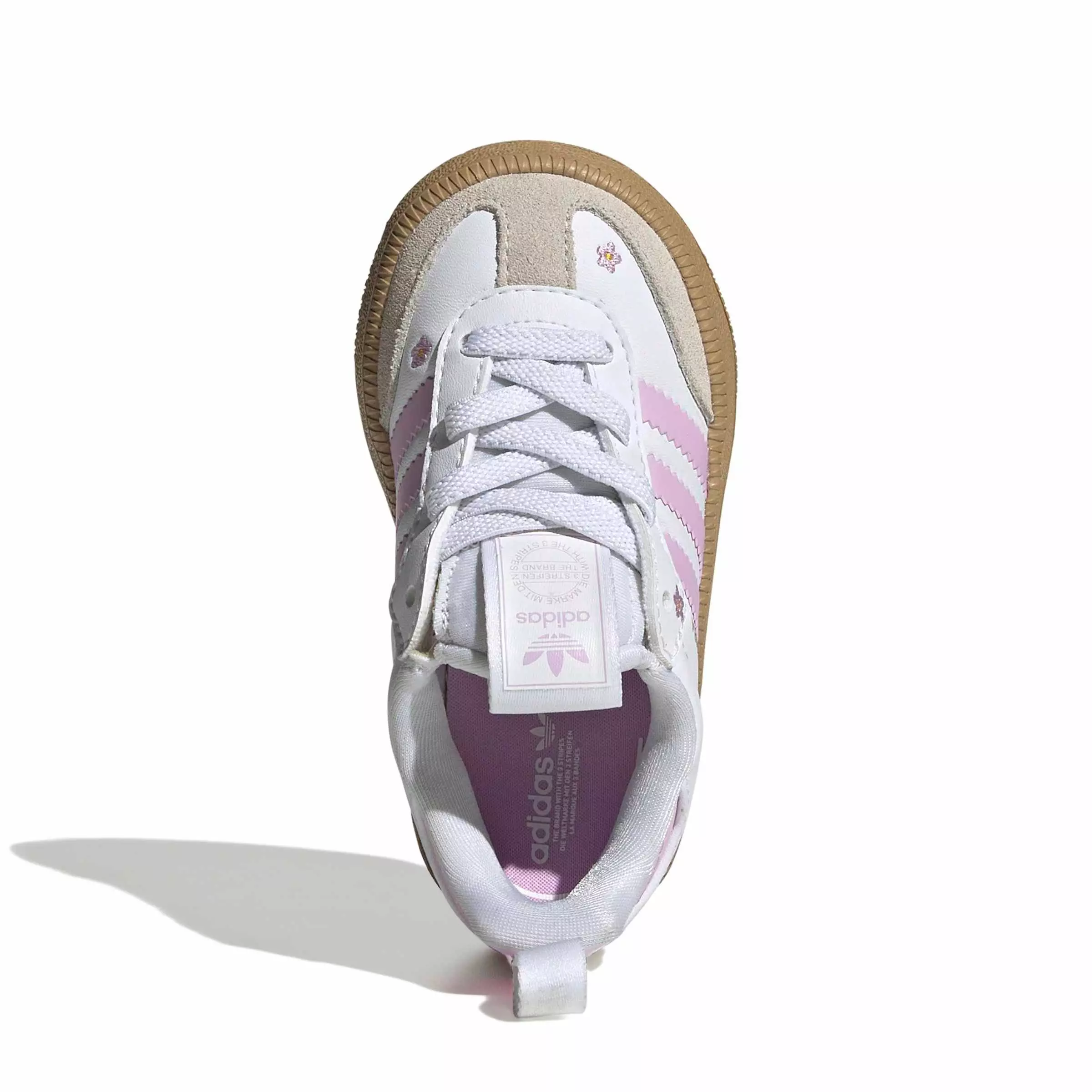 adidas Originals Samba Quickon "Ftwr White/Bliss Lilac/Alumina" Infant Girls' Shoe - WHITE/LILAC/ALUMINA