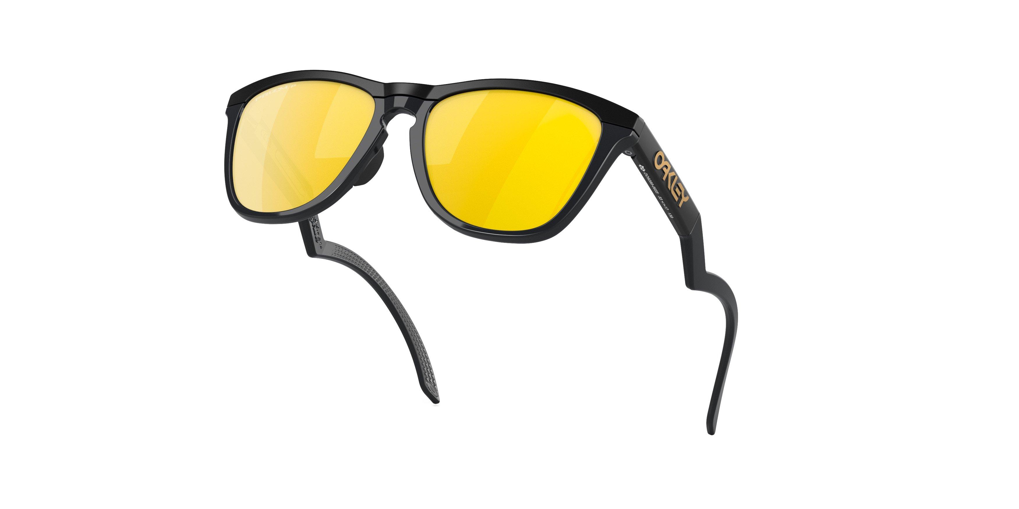 Oakley Frogskins Hybrid Polarized Sunglasses - BLACK/GOLD Thumbnail View 4