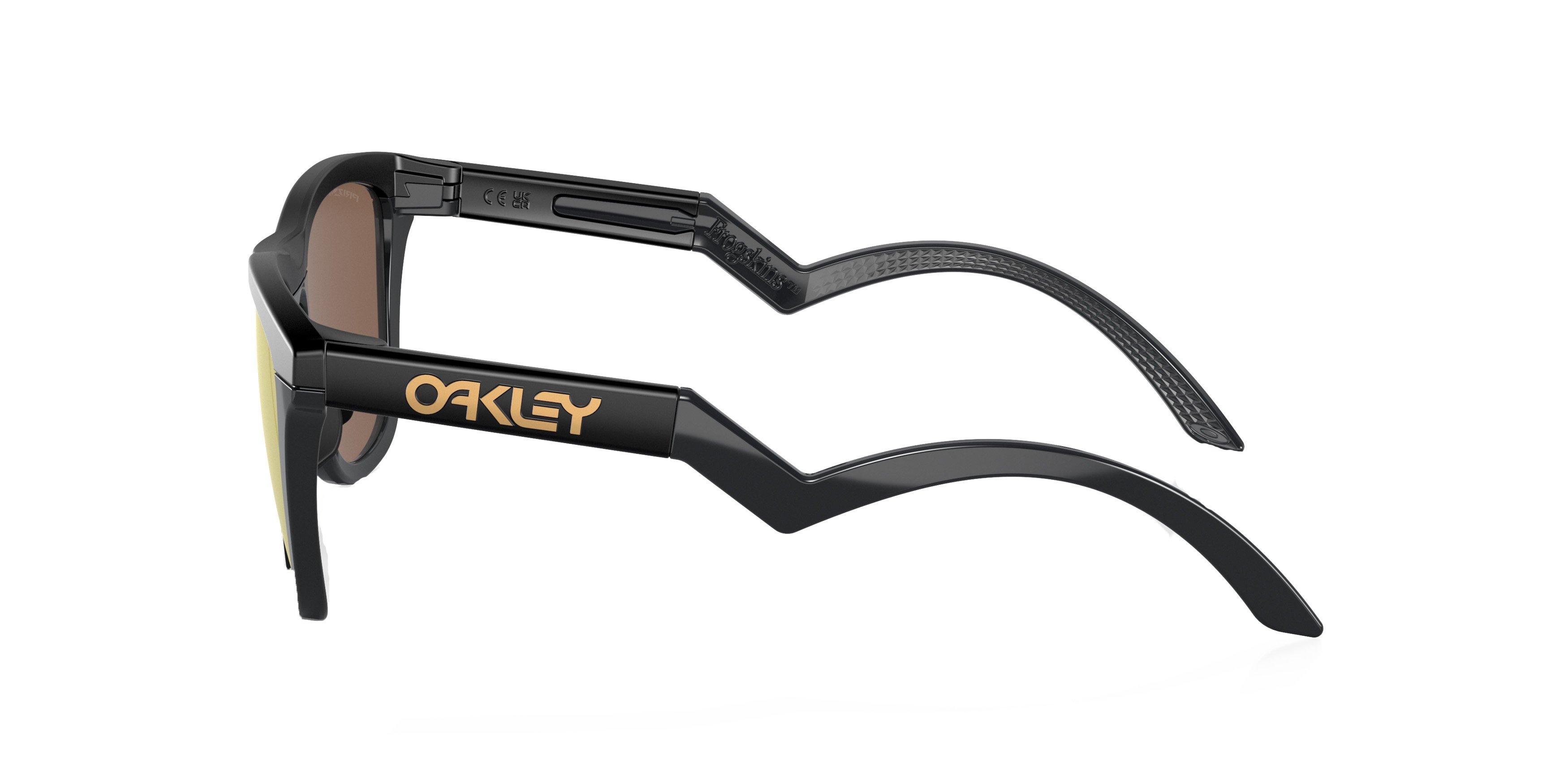 Oakley Frogskins Hybrid Polarized Sunglasses - BLACK/GOLD Thumbnail View 7
