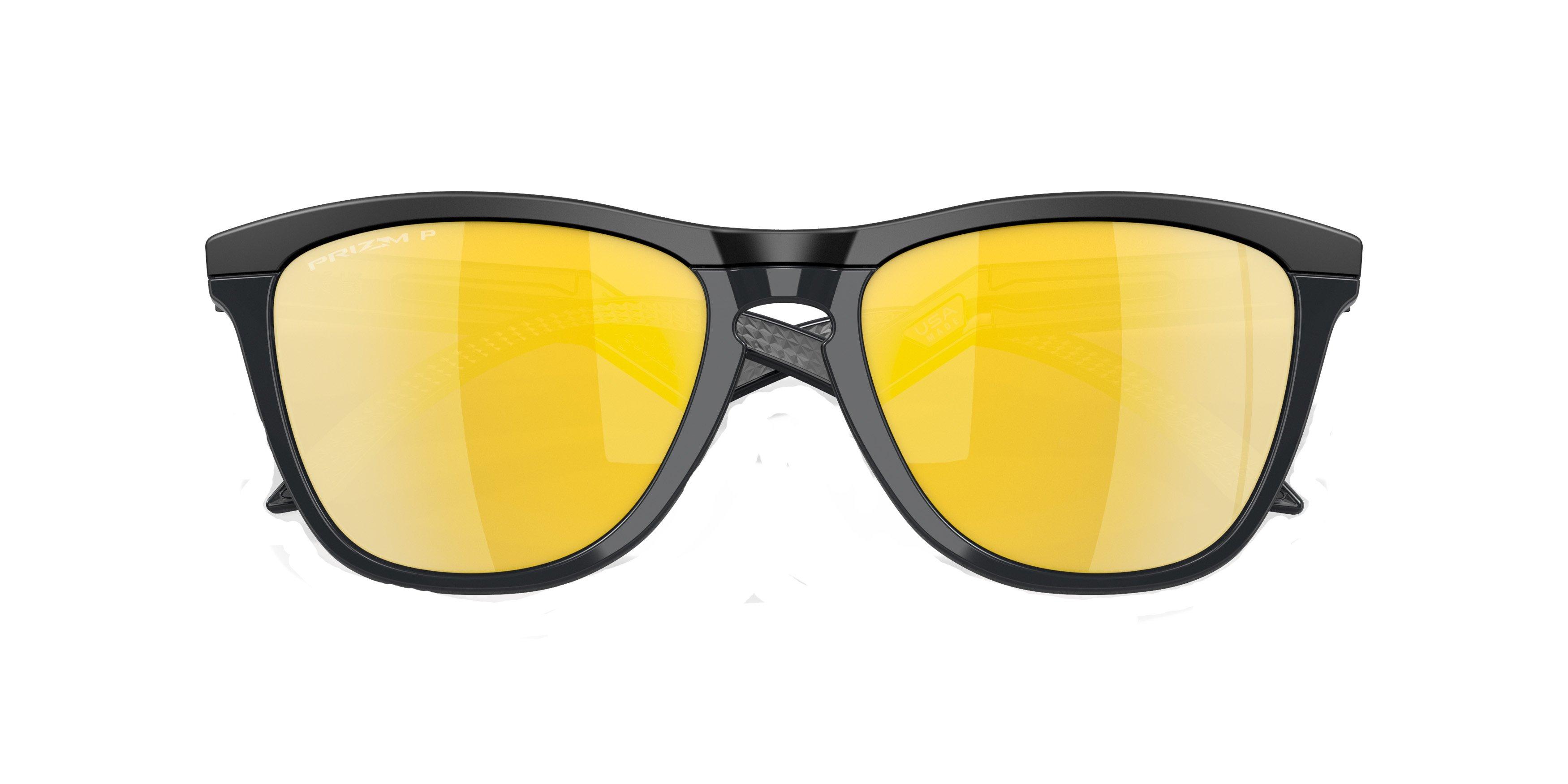 Oakley Frogskins Hybrid Polarized Sunglasses - BLACK/GOLD Thumbnail View 8