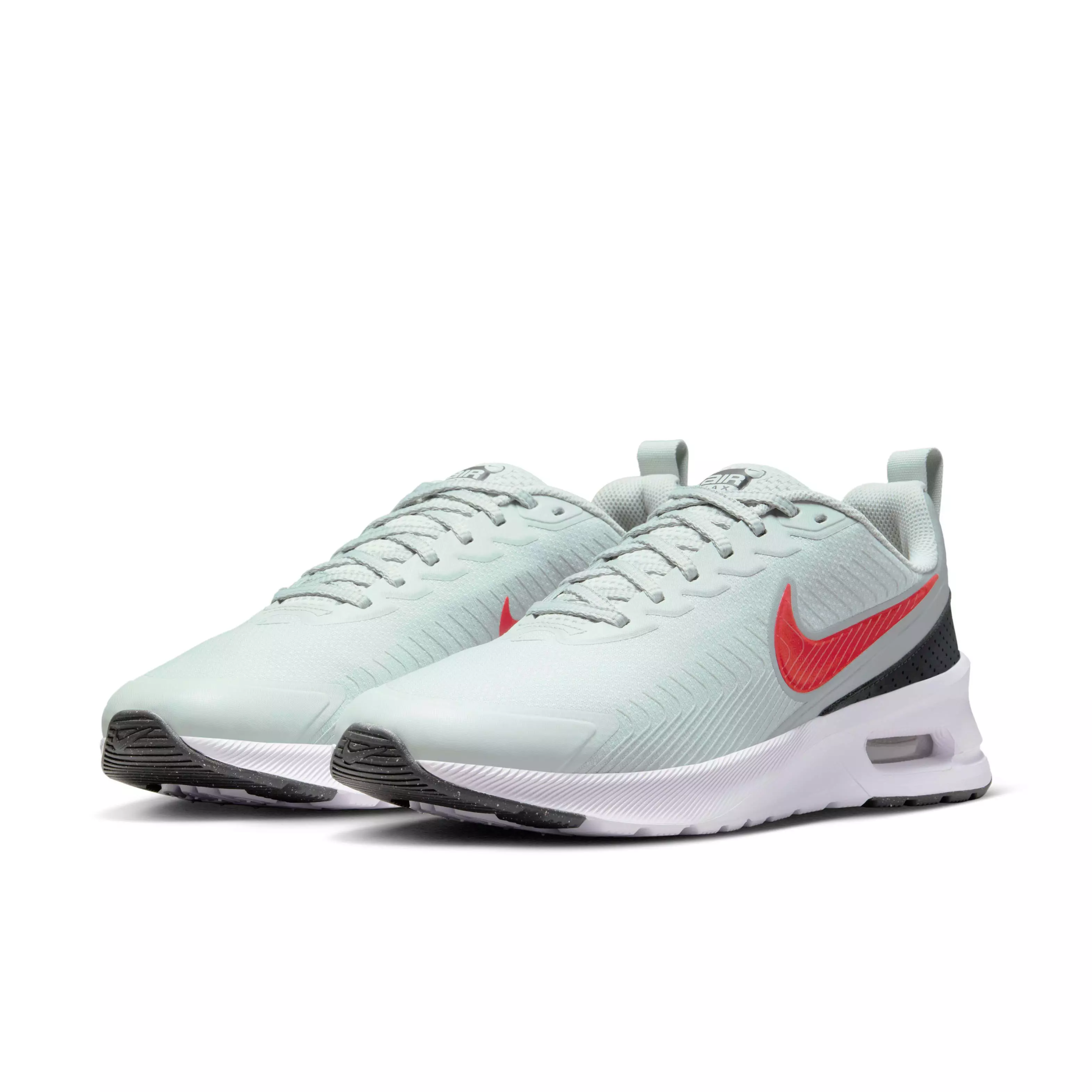 Nike Air Max Nuaxis "Light Silver/Light Pumice/White/Picante Red" Men's Shoe - LT SILVER/LT PUMICE/WHITE/RED