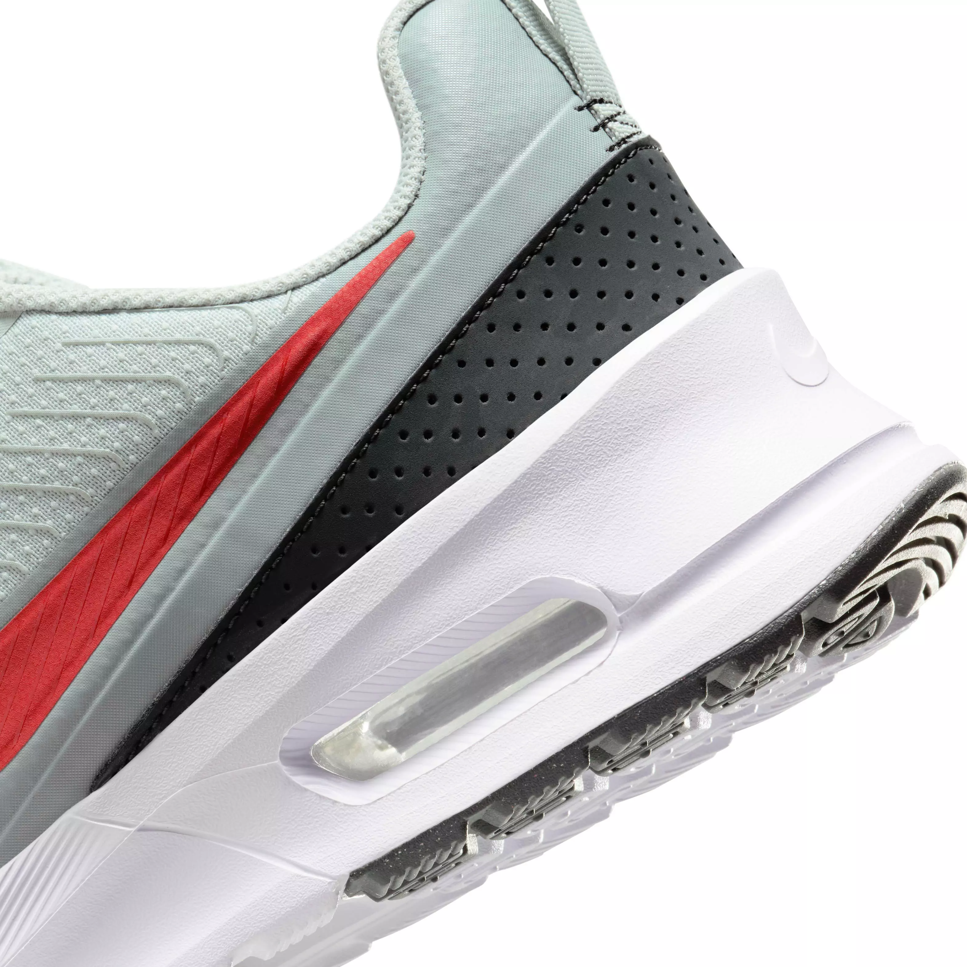 Nike Air Max Nuaxis "Light Silver/Light Pumice/White/Picante Red" Men's Shoe - LT SILVER/LT PUMICE/WHITE/RED