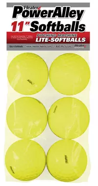 Trend Sports Heater 11'' Power Alley Lite Softballs – 6 Pack - AS SHOWN