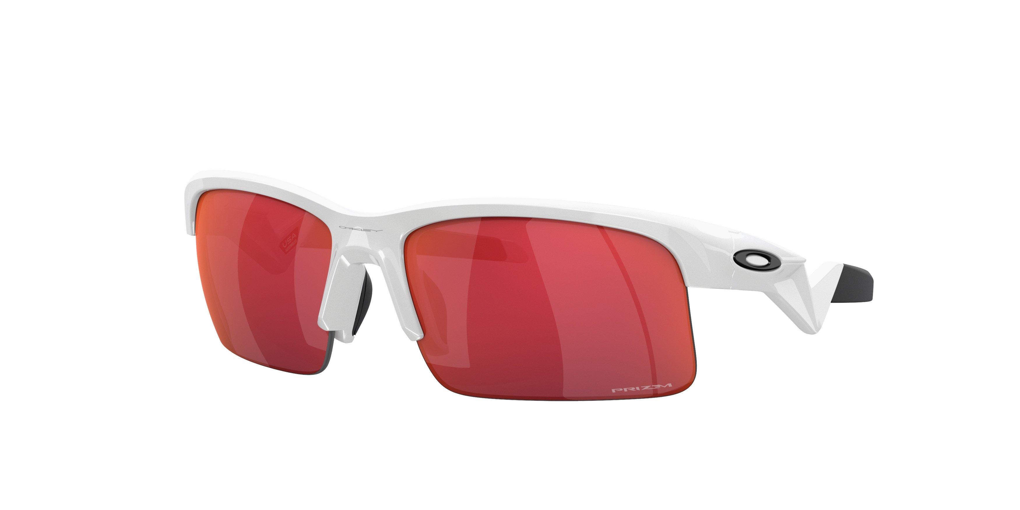 Oakley Youth Capacitor Sunglasses - WHITE/RED Thumbnail View 1