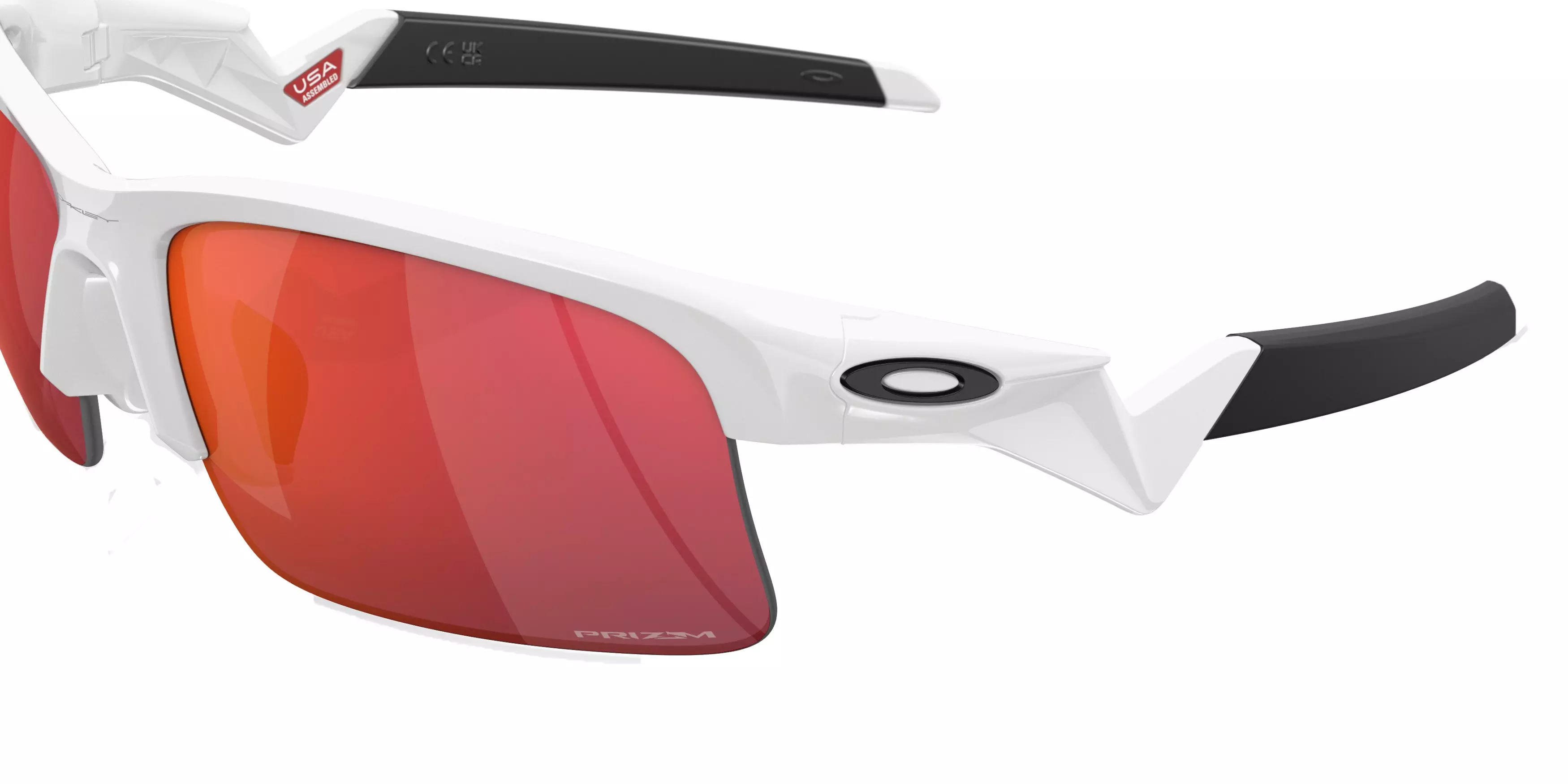 Oakley Youth Capacitor Sunglasses - WHITE/RED