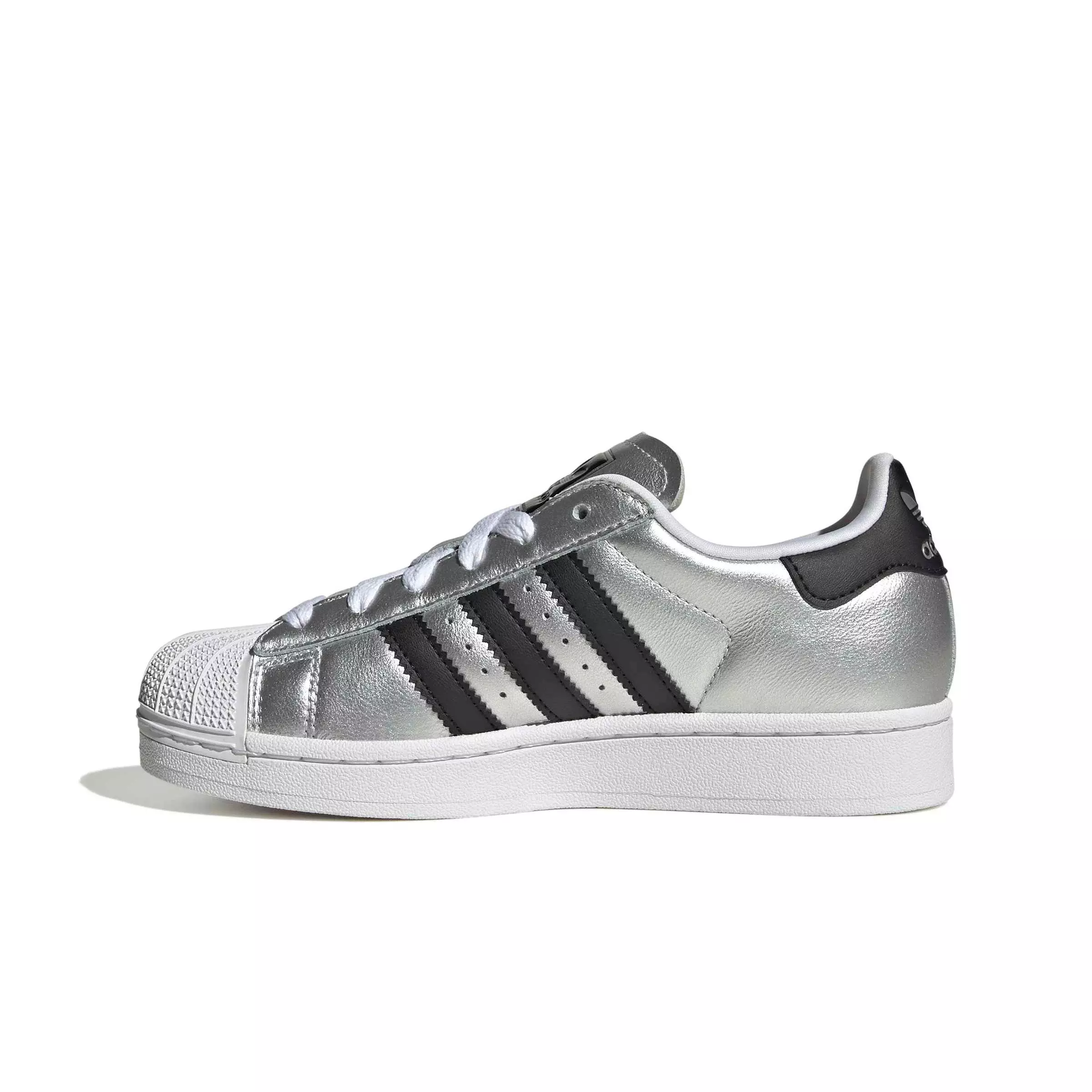 adidas Originals Superstar II "Silver Met/Core Black" Grade School Girls' Shoe - SILVER/BLACK