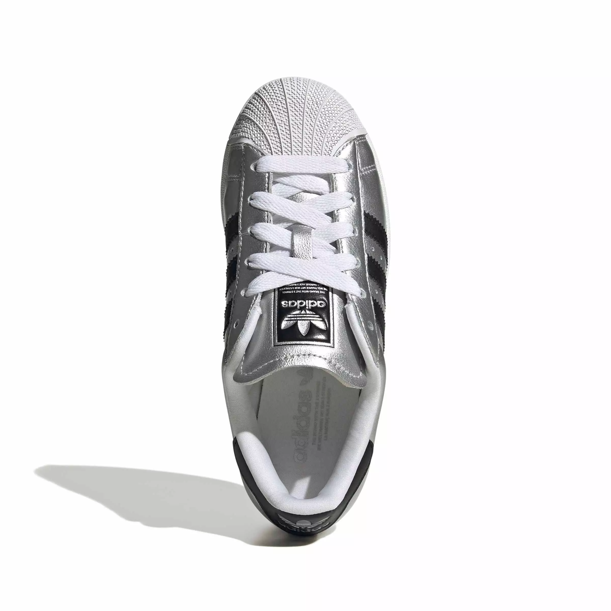 adidas Originals Superstar II "Silver Met/Core Black" Grade School Girls' Shoe - SILVER/BLACK