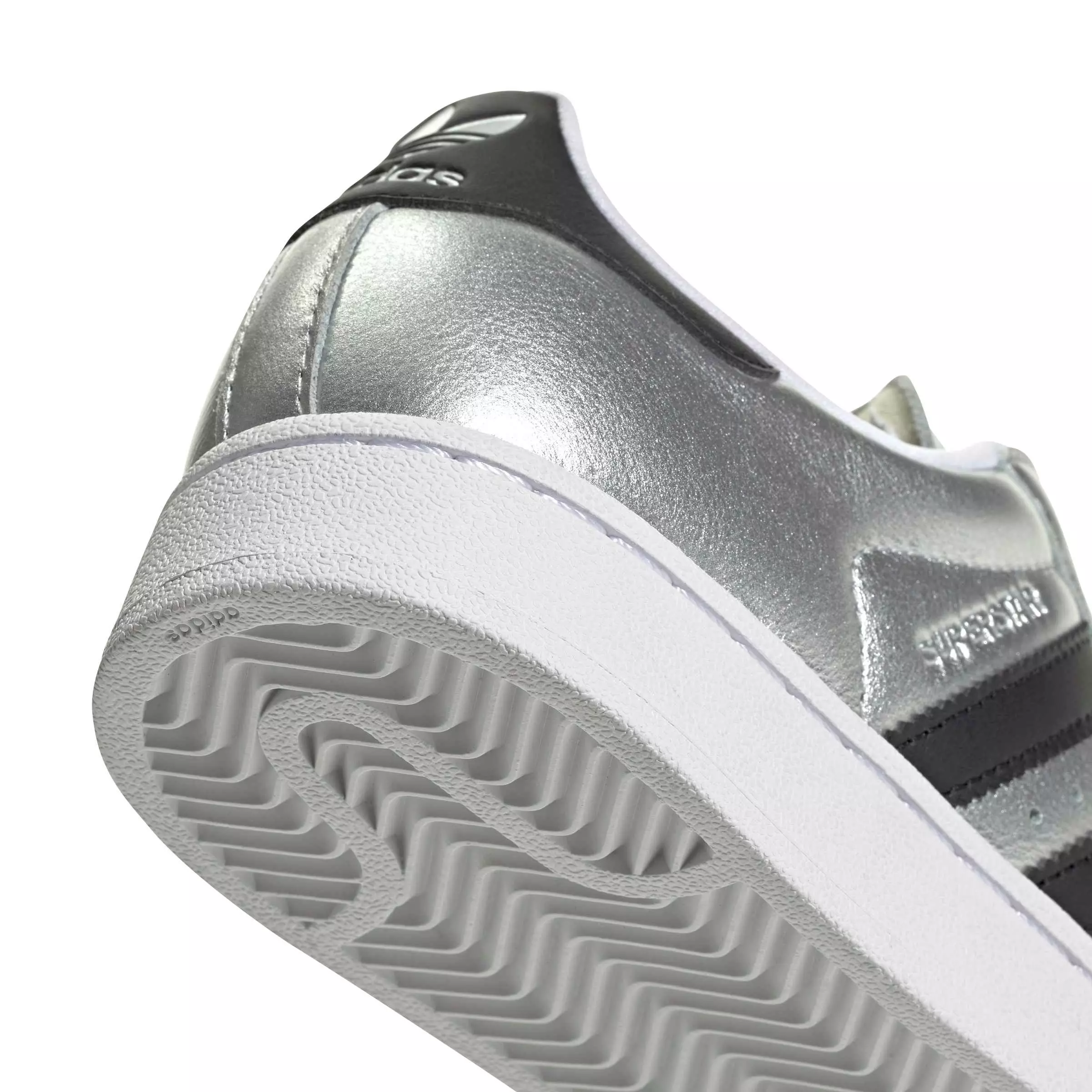 adidas Originals Superstar II "Silver Met/Core Black" Grade School Girls' Shoe - SILVER/BLACK