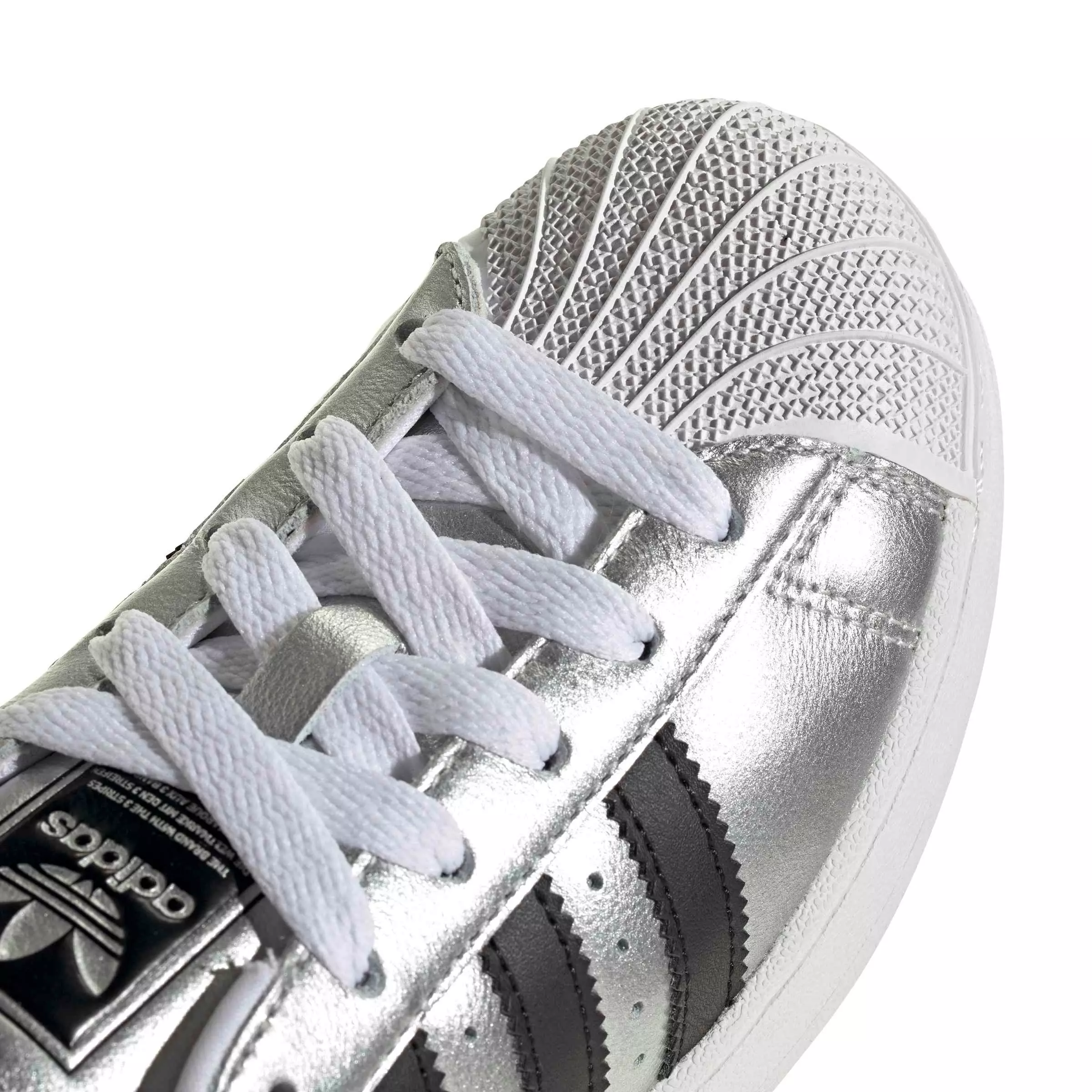 adidas Originals Superstar II "Silver Met/Core Black" Grade School Girls' Shoe - SILVER/BLACK