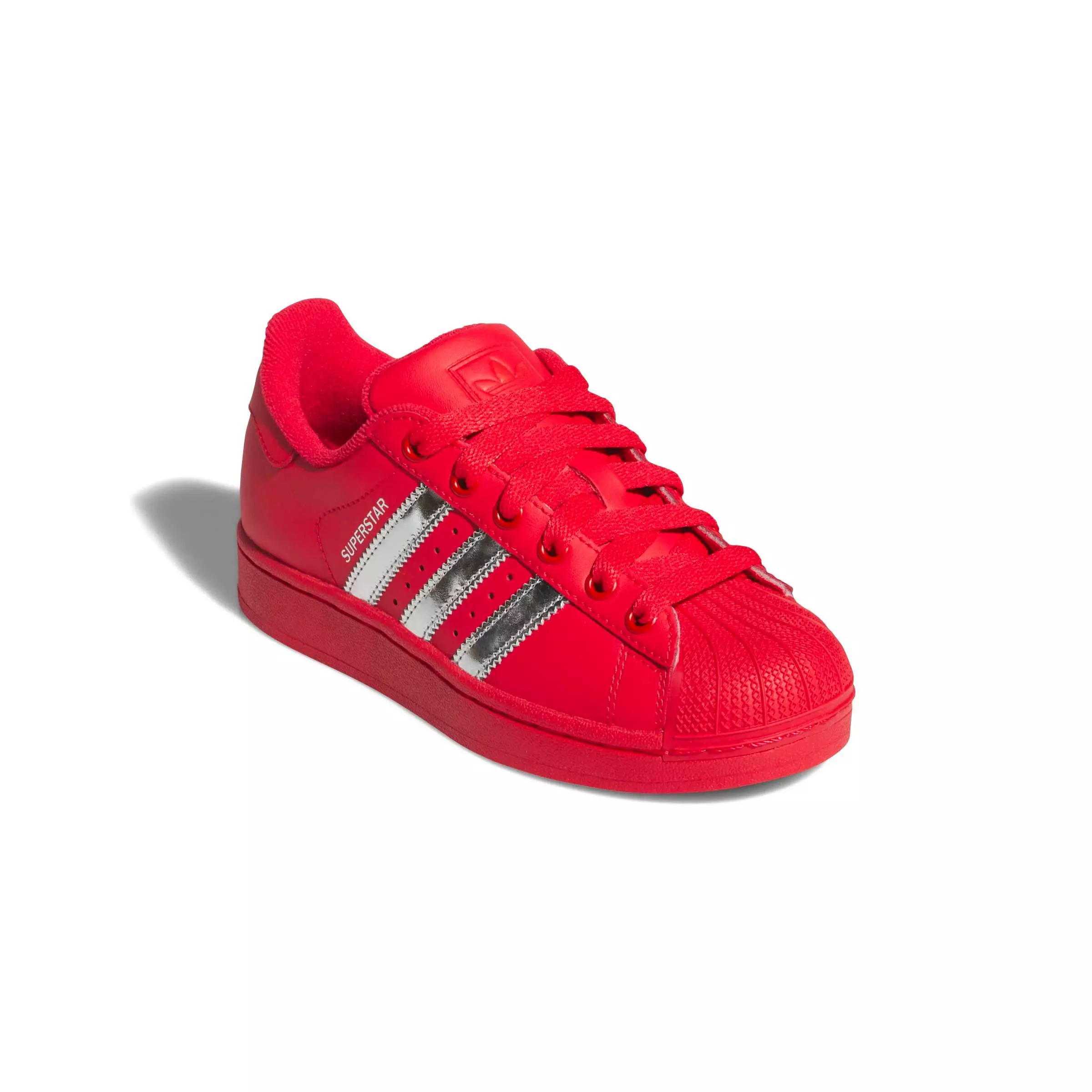 adidas Originals Superstar II "Pure Ruby/Silver Met" Grade School Boys' Shoe - RED/SILVER