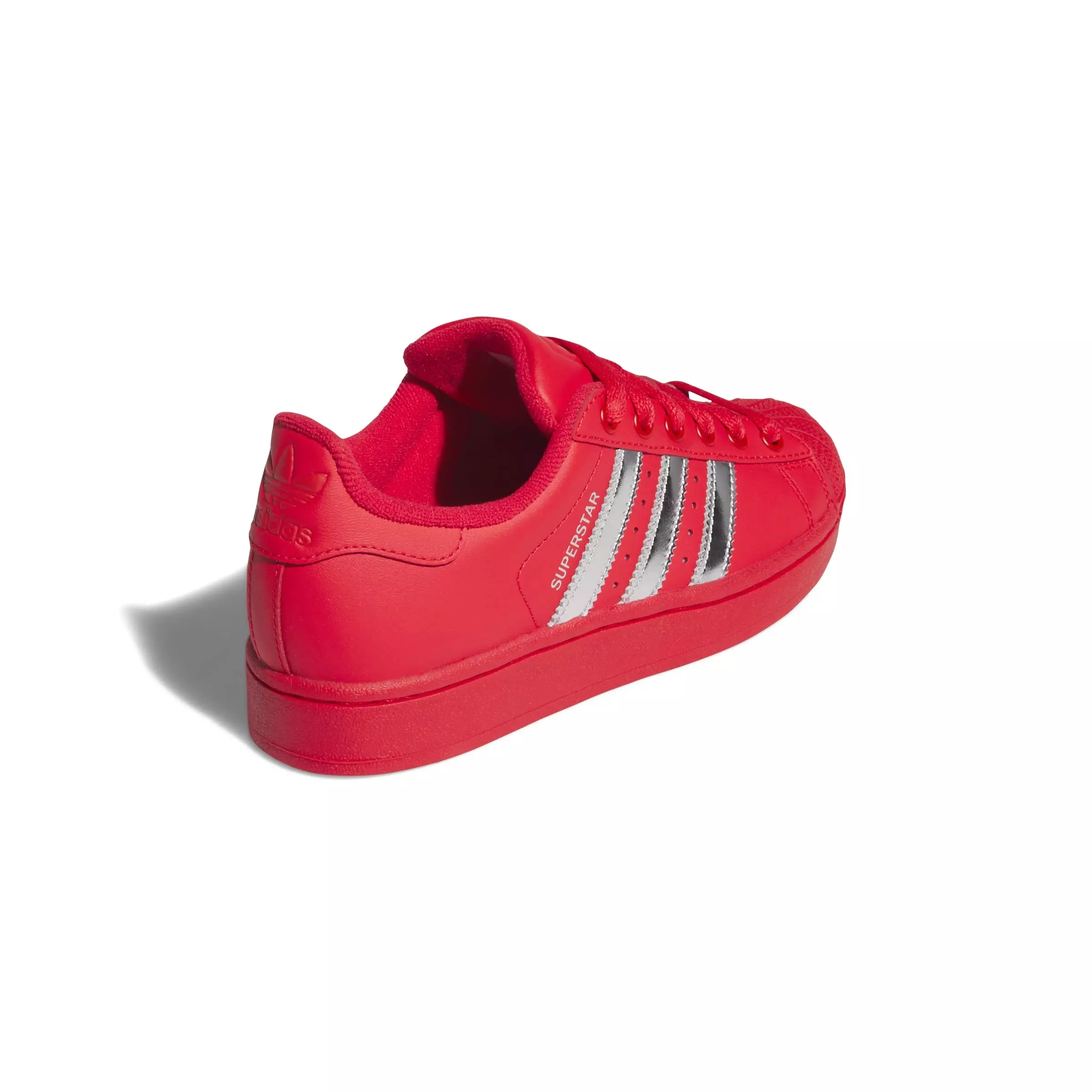 adidas Originals Superstar II "Pure Ruby/Silver Met" Grade School Boys' Shoe - RED/SILVER