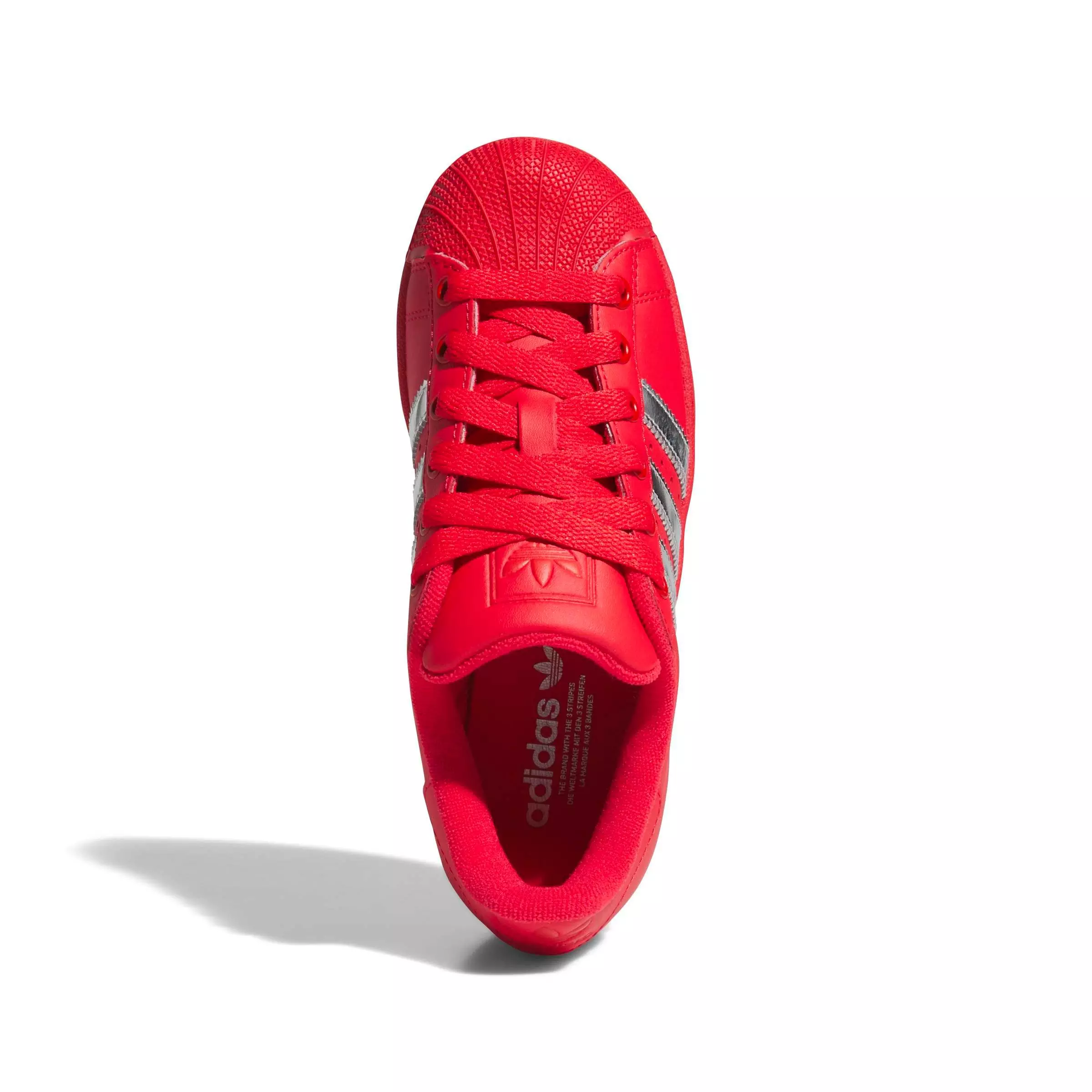 adidas Originals Superstar II "Pure Ruby/Silver Met" Grade School Boys' Shoe - RED/SILVER