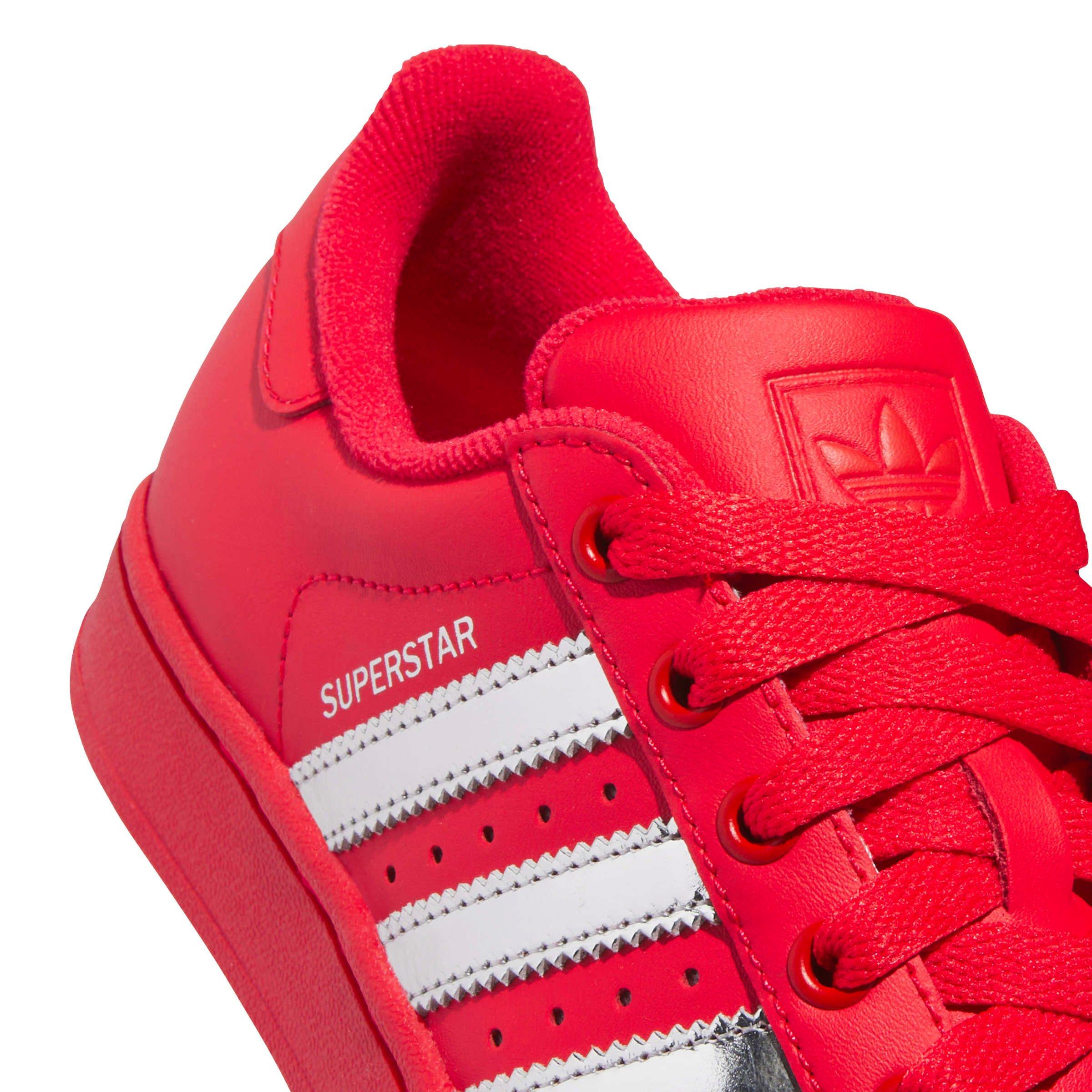 adidas Originals Superstar II "Pure Ruby/Silver Met" Grade School Boys' Shoe - RED/SILVER Thumbnail View 7