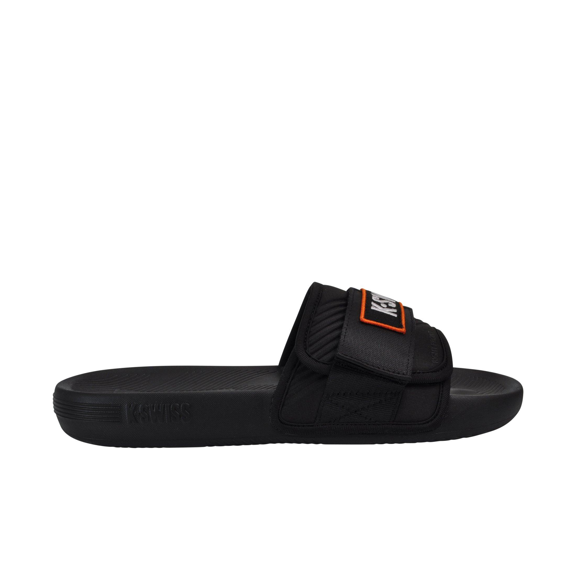 K-Swiss X McLaren "Black/Papaya" Men's Strap Sandal Slide - BLACK/PAPAYA Thumbnail View 1