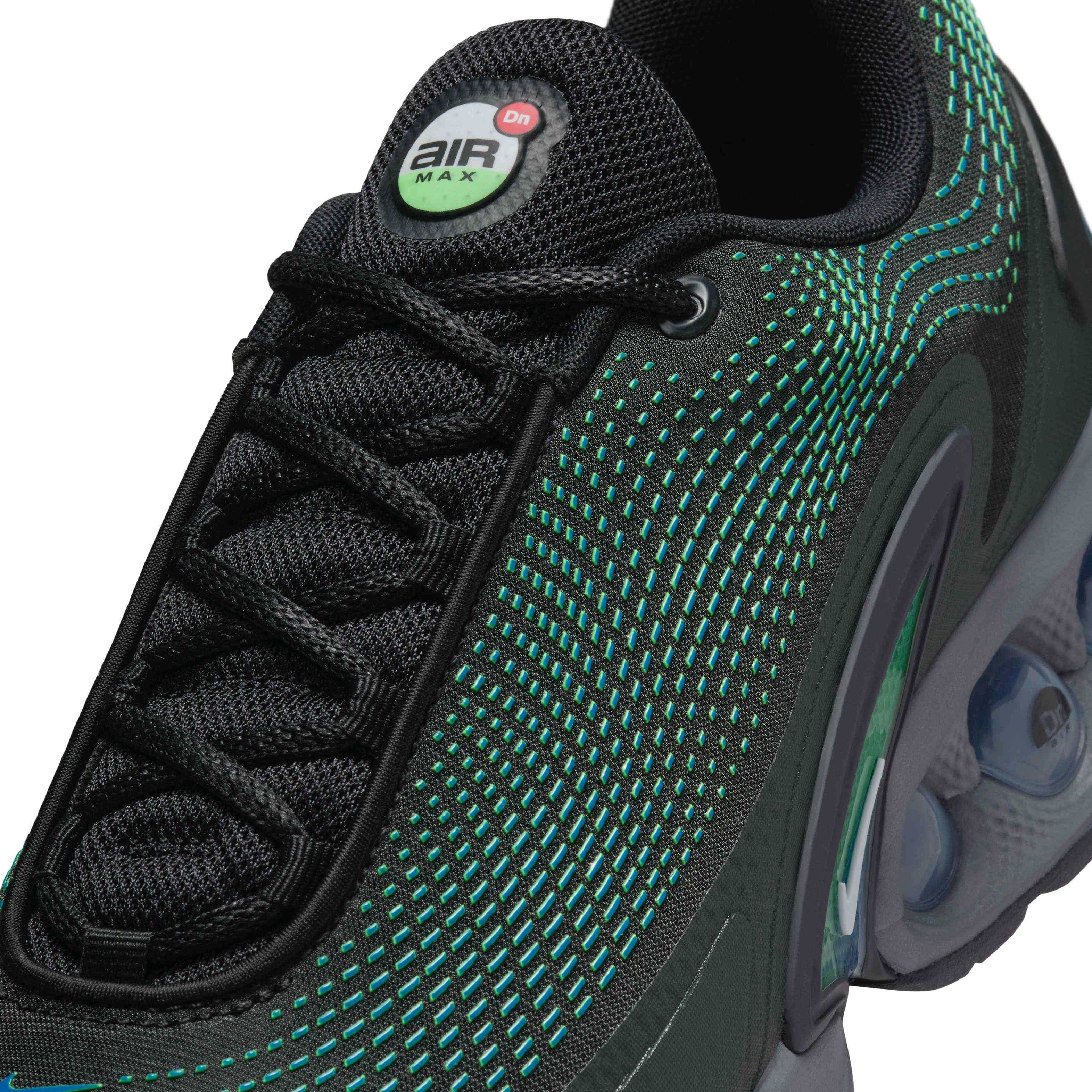 Nike Air Max Dn "Black/Hyper Cobalt/Rage Green/White" Men's Shoe - BLACK/COBALT/GREEN/WHITE Thumbnail View 7