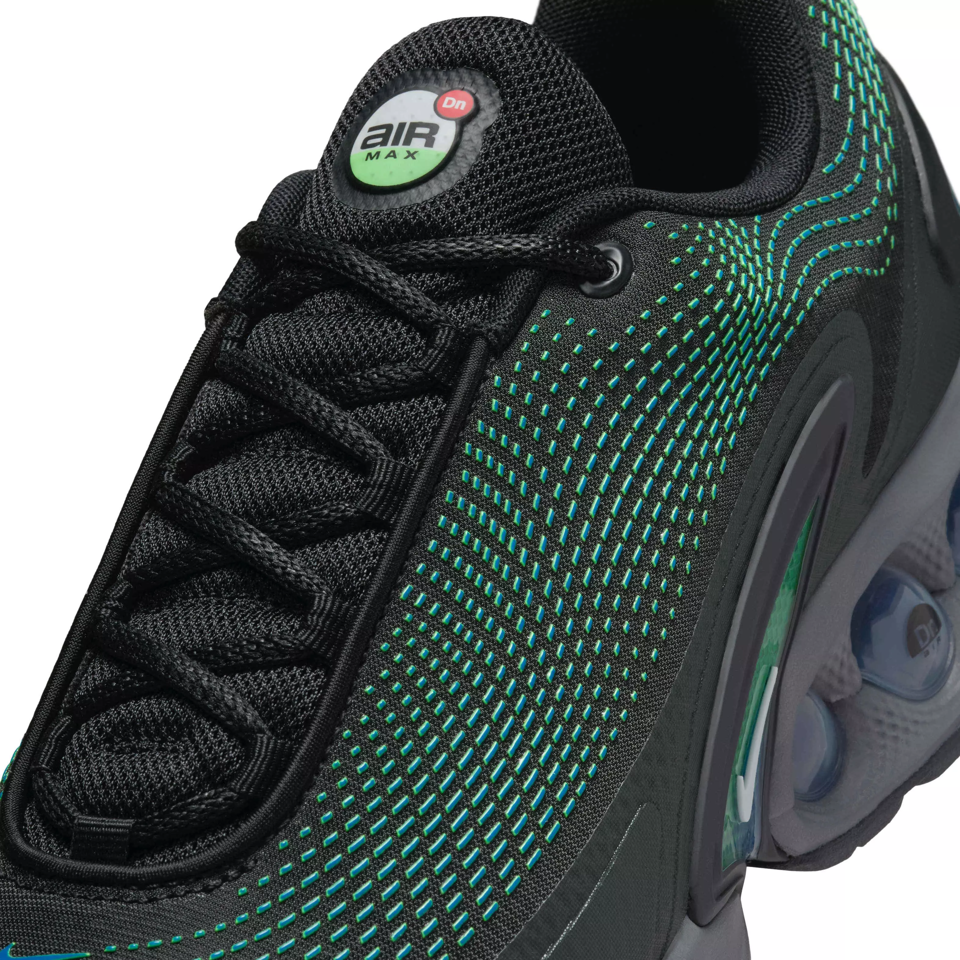 Nike Air Max Dn "Black/Hyper Cobalt/Rage Green/White" Men's Shoe - BLACK/COBALT/GREEN/WHITE
