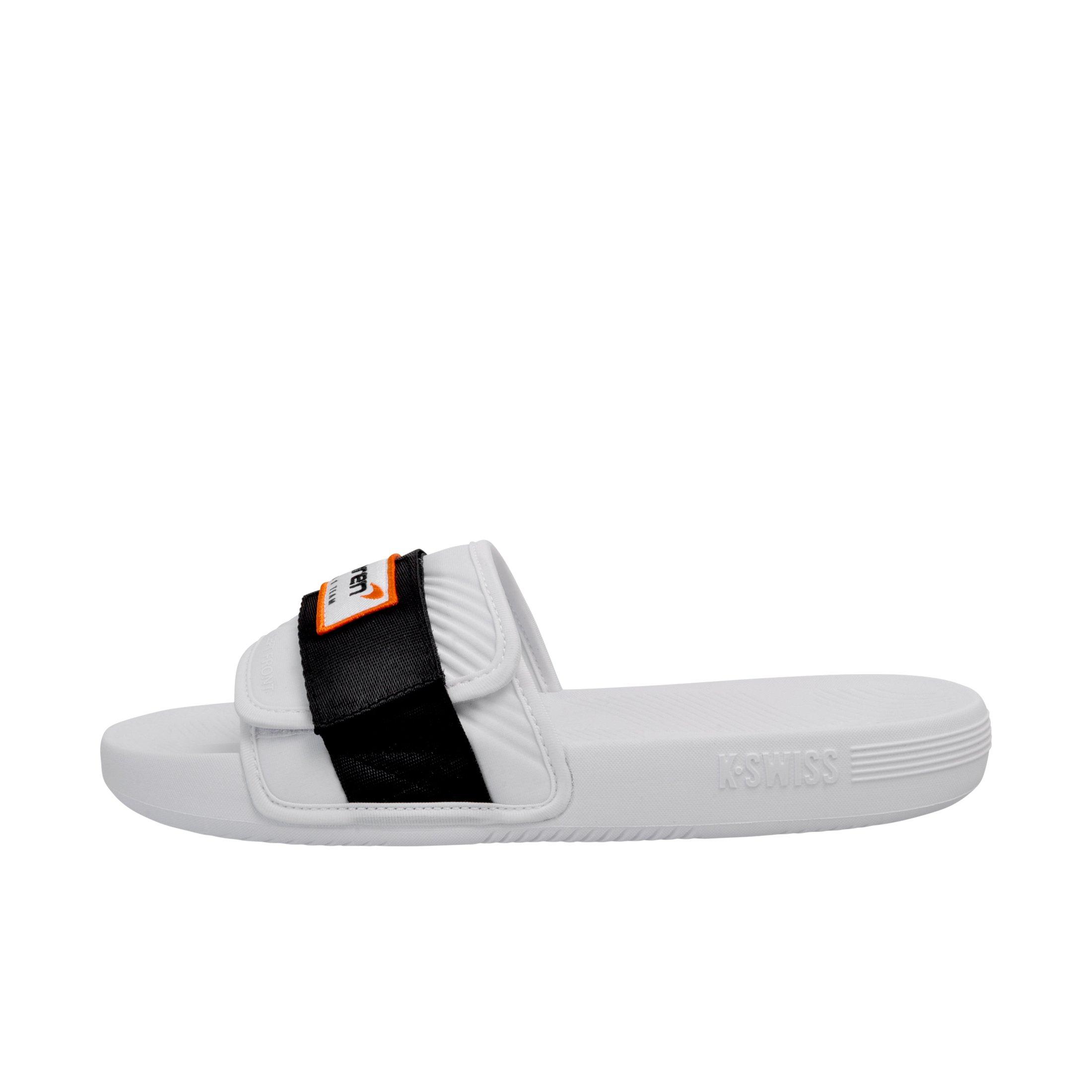 K-Swiss X McLaren "White/Black/Papaya" Men's Strap Sandal Slide - WHITE /BLACK /PAPAYA Thumbnail View 2