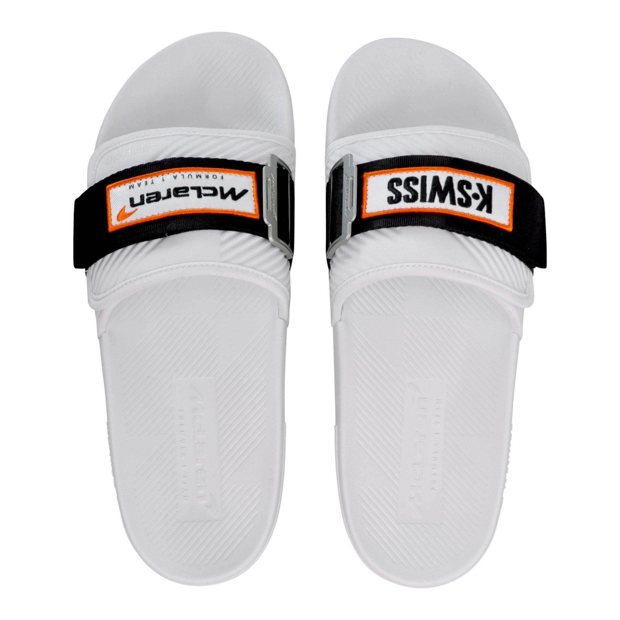 K-Swiss X McLaren "White/Black/Papaya" Men's Strap Sandal Slide - WHITE /BLACK /PAPAYA Thumbnail View 3