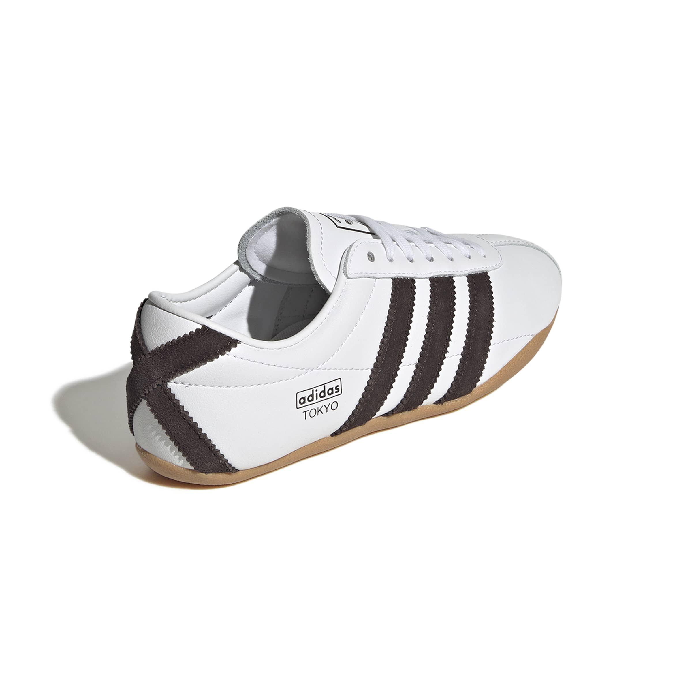 adidas Originals Tokyo "Ftwr White/Aurora Coffee/Gum 3" Grade School Girls' Shoe - WHITE/BROWN Thumbnail View 4