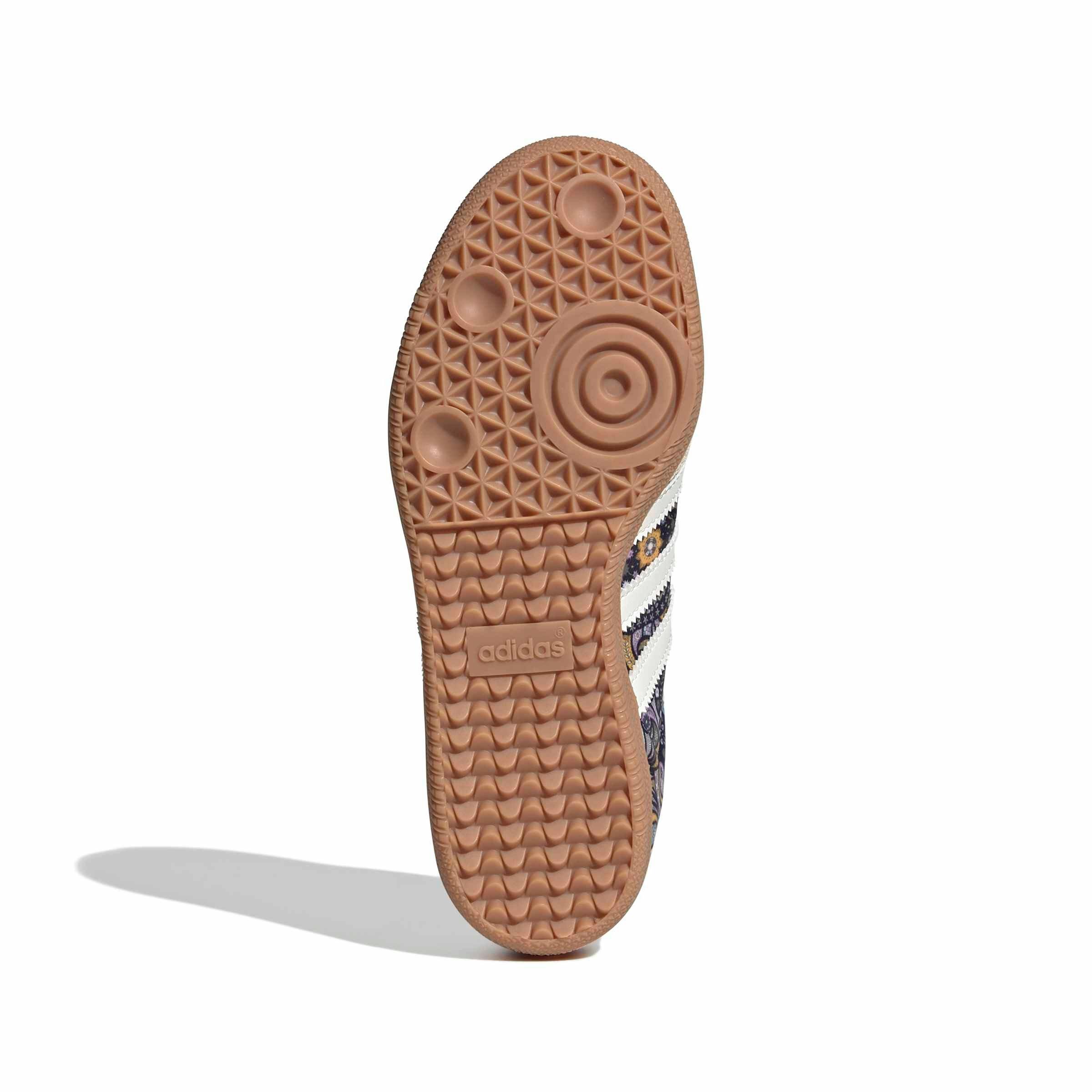 adidas Originals Liberty Samba OG "Core White/Orchid Fusion/Gum 2" Grade School Girls' Shoe - WHITE/PURPLE/BROWN Thumbnail View 6