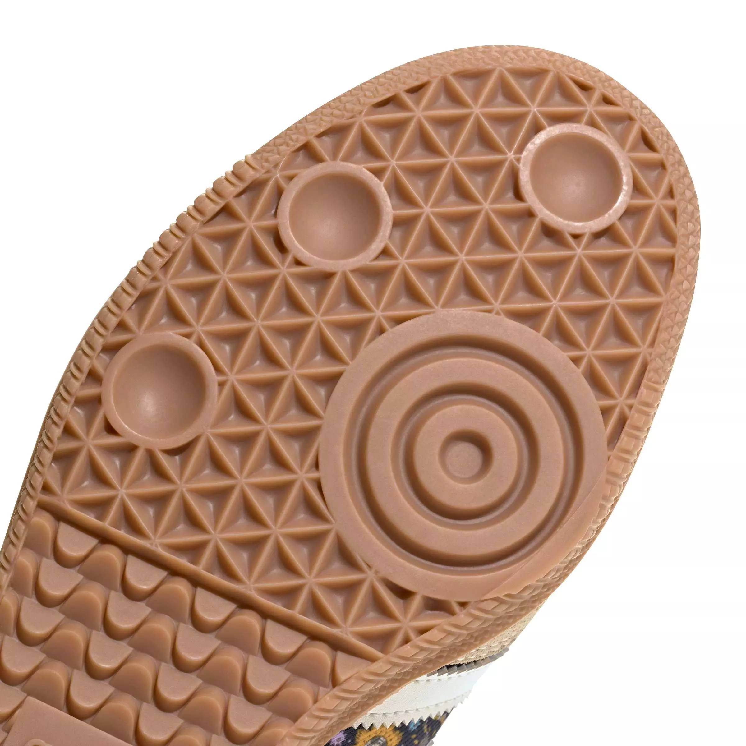 adidas Originals Liberty Samba OG "Core White/Orchid Fusion/Gum 2" Grade School Girls' Shoe - WHITE/PURPLE/BROWN