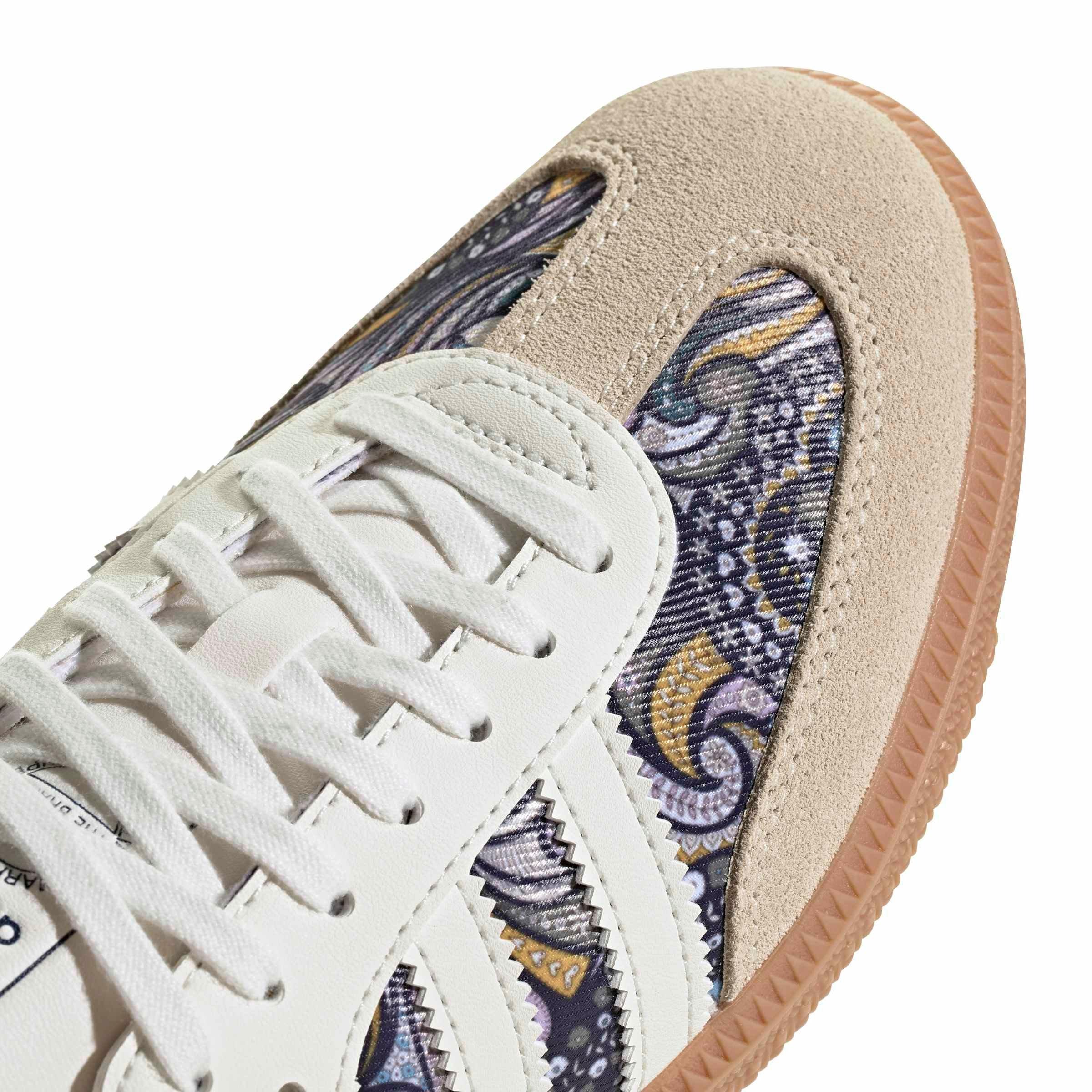 adidas Originals Liberty Samba OG "Core White/Orchid Fusion/Gum 2" Grade School Girls' Shoe - WHITE/PURPLE/BROWN Thumbnail View 8