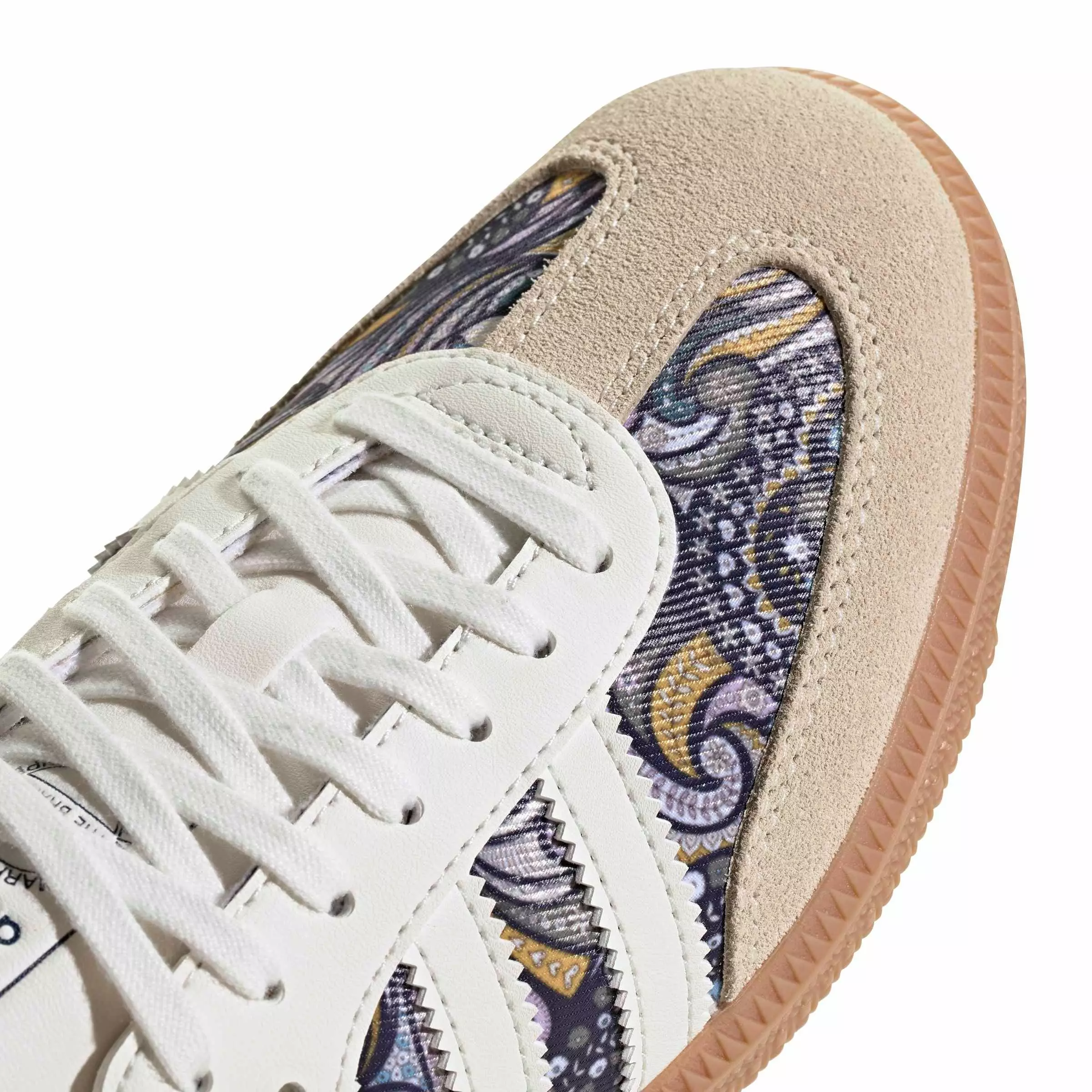 adidas Originals Liberty Samba OG "Core White/Orchid Fusion/Gum 2" Grade School Girls' Shoe - WHITE/PURPLE/BROWN