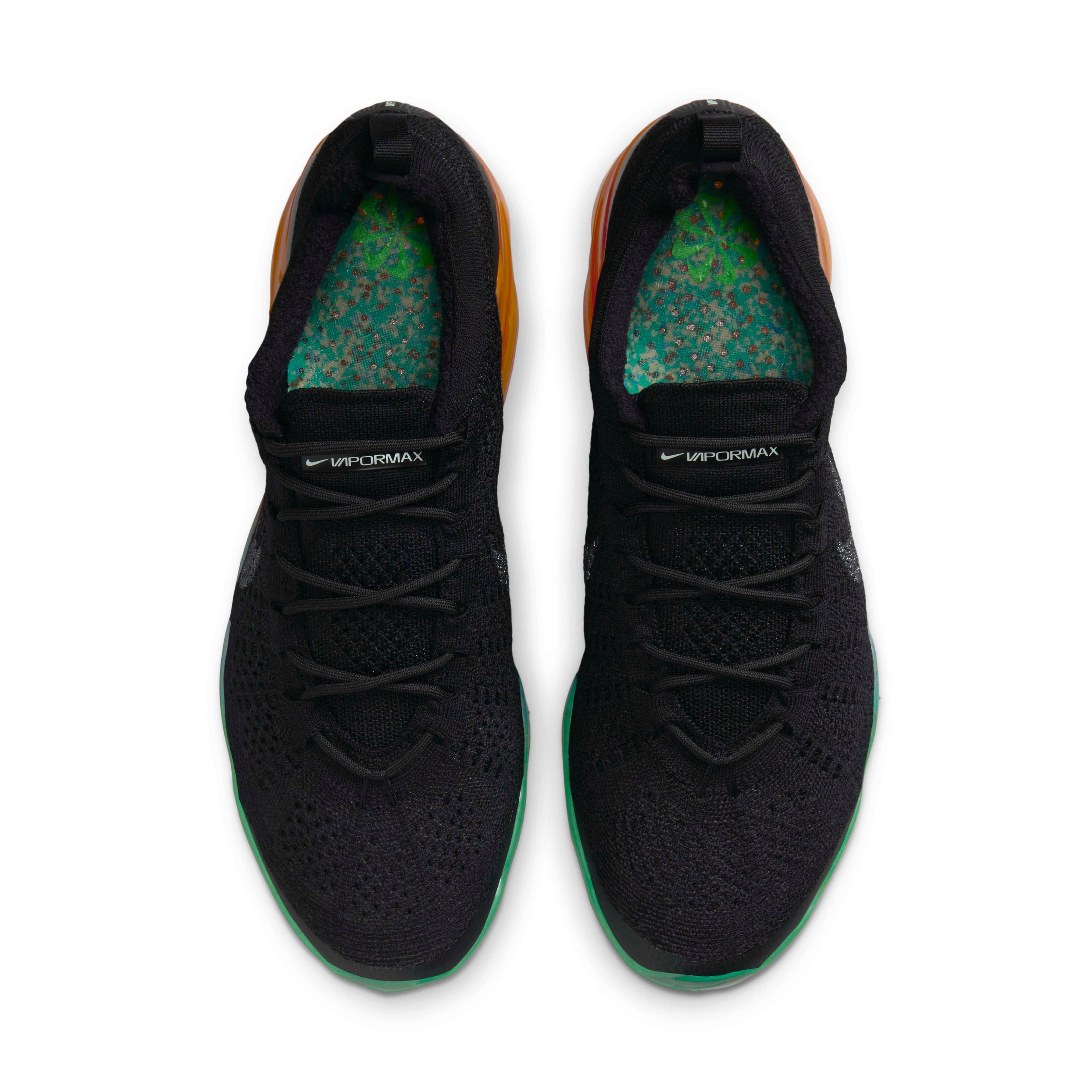 Nike Air VaporMax 2023 Flyknit "Black/Green Strike/Light Curry/Black" Men's Shoe - BLACK/GREEN Thumbnail View 4