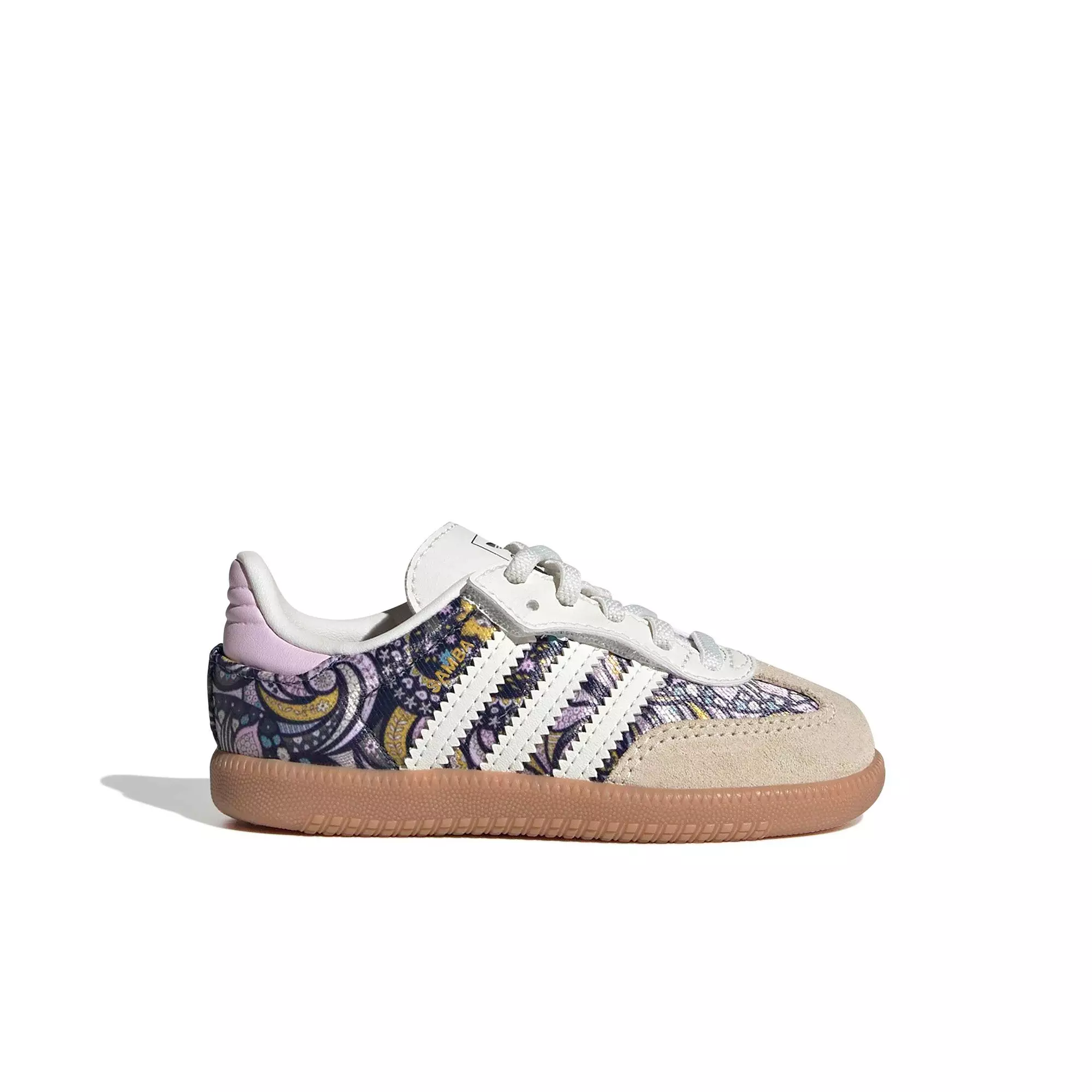 adidas Originals Liberty Samba OG "Core White/Orchid Fusion/Gum 2" Toddler Girls' Shoe - WHITE/ORCHID/GUM